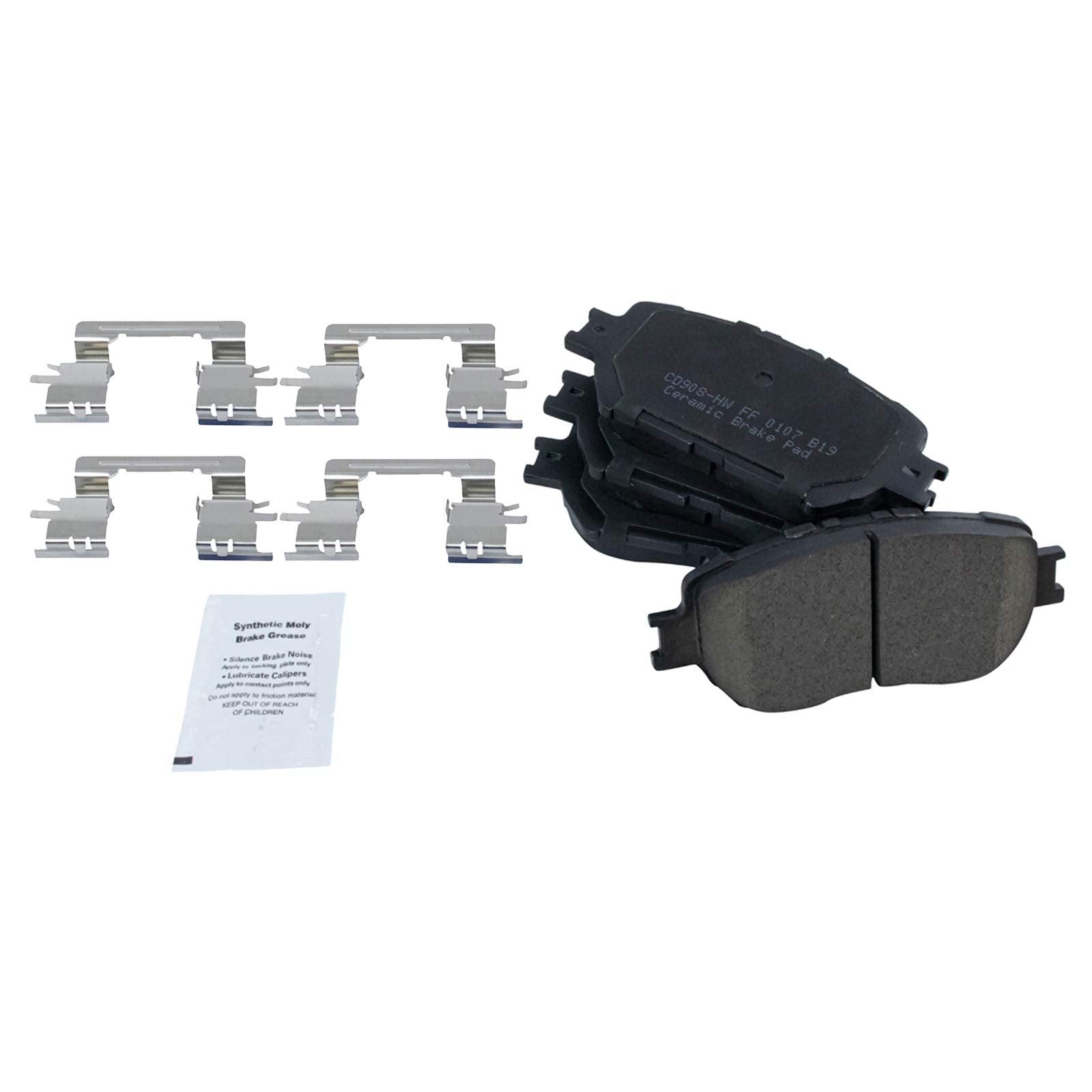 Trq Front Brake Pad & Rotor Kit Brake Pads Brake Rotor Ceramic Compatible With 2006 Lexus Gs300 2009-2015 Is250
