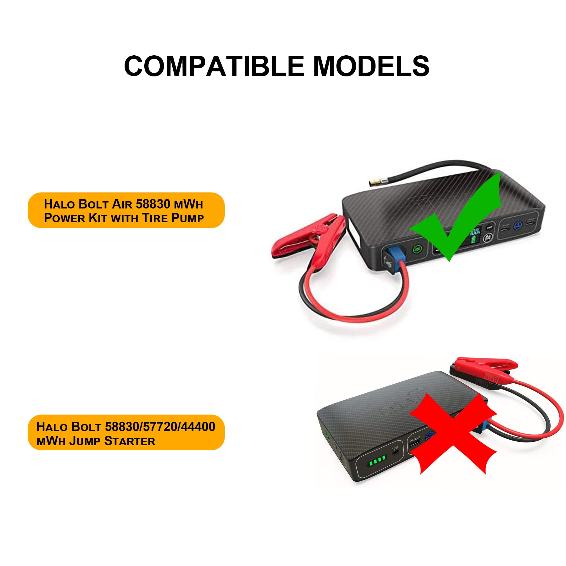 Bovke Travel Case For Halo Bolt Air 58830Mwh/Air+ 55500 Mwh Portable Emergency Power Kit Car Jump Starter With Tire Pump, Car Ch