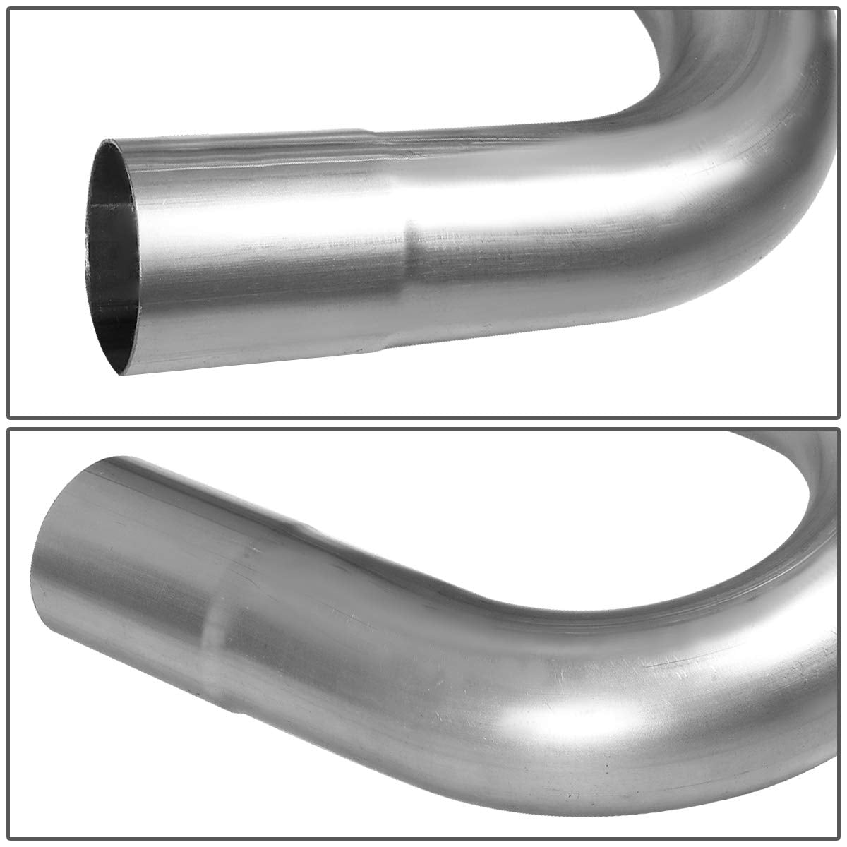 Dna Motoring Ztl-225Raw 16Pcs 2.25 Inches Od Diy Custom Mandrel Exhaust Pipe Kit Straight & Bend