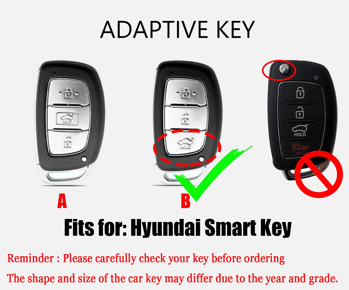 Hibeyo Key Fob Cover For Hyundai Tucson Sonata Fe Creta Mistra Elantra Ioniq Venue Ix35 I10 I20 I30 I40 Solaris Kona Accent 2018