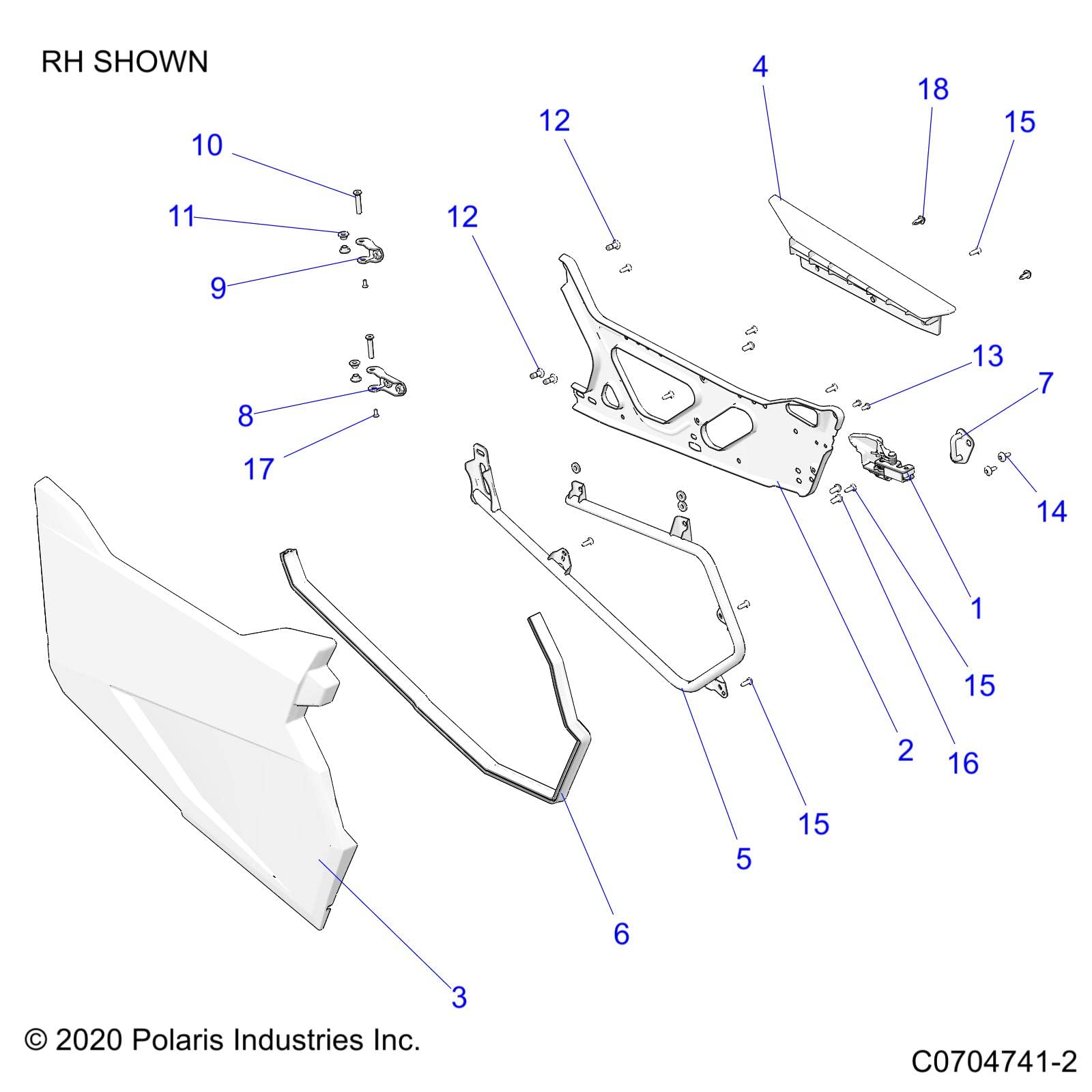 Polaris Rzr Left Hand Door Latch Assembly, Genuine Oem Part 2637286, Qty 1