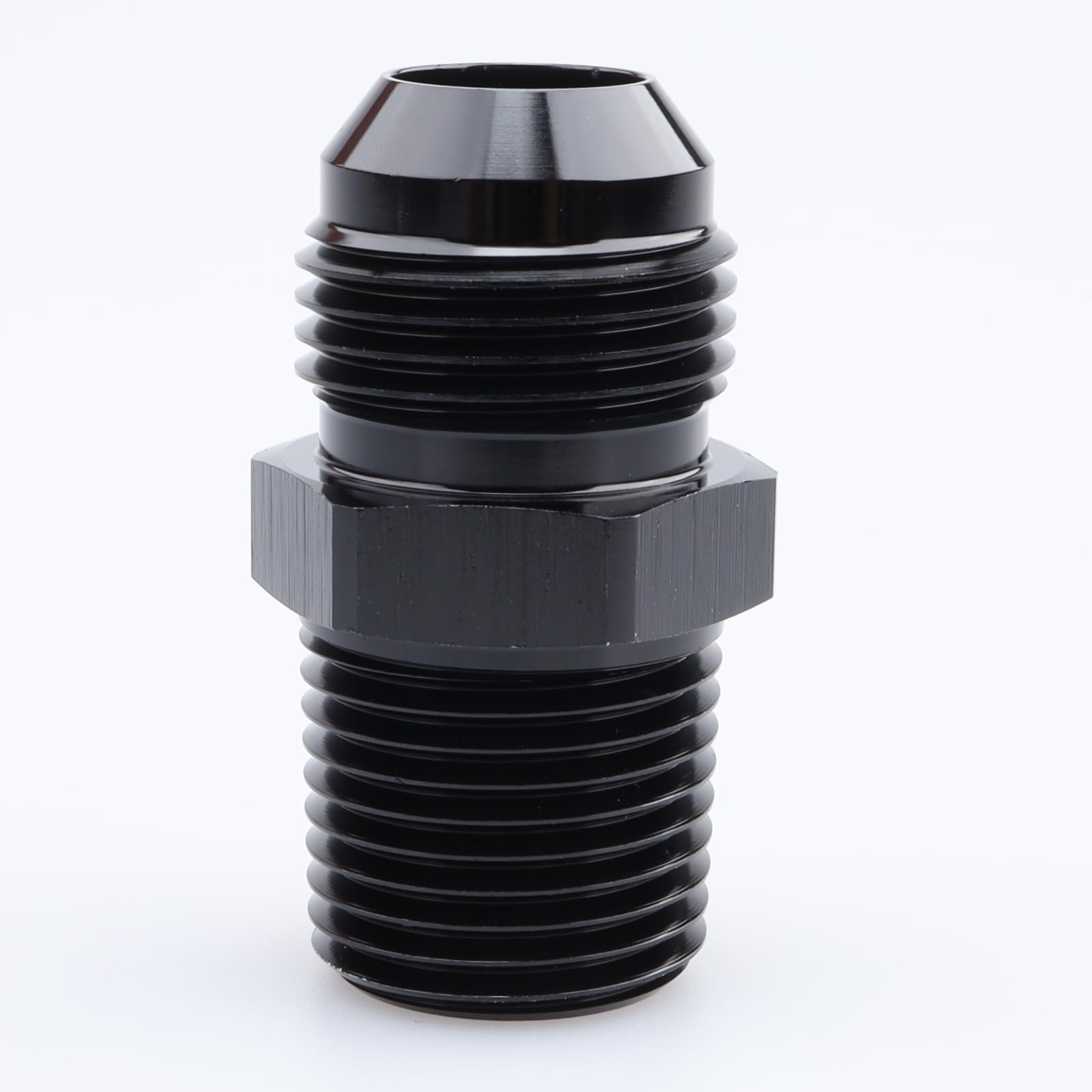 Ac Performance Male 3/4'' Npt To -10 An Flare Adapter Straight Aluminum Black