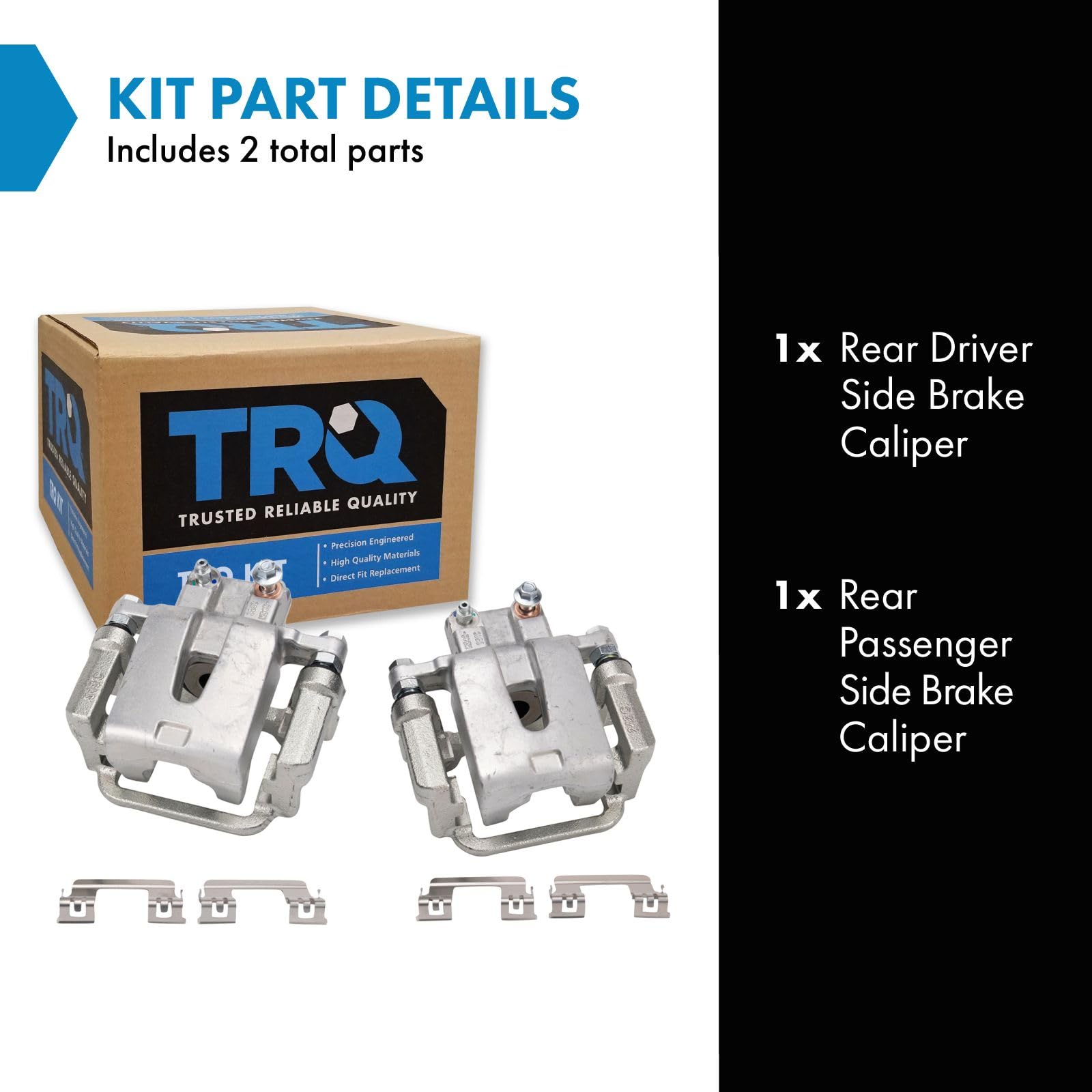 Trq Rear Brake Caliper Set Compatible With 2005-2016 Chrysler 300 2009-2016 Dodge Challenger 2007-2016 Charger 2005-2008 Magnum