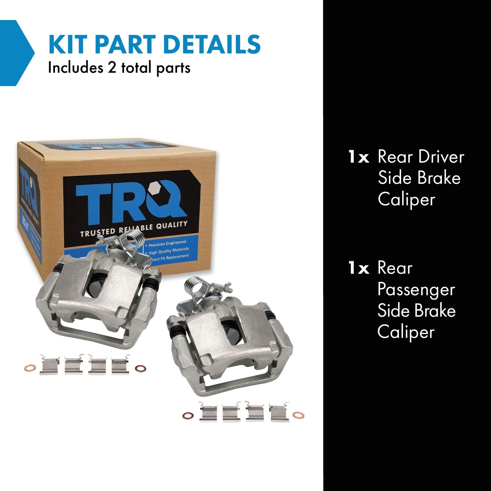 Trq Rear Brake Caliper Set Compatible With 2013-2018 Ford Explorer Flex Police Interceptor Sedan Police Interceptor Utility 2014