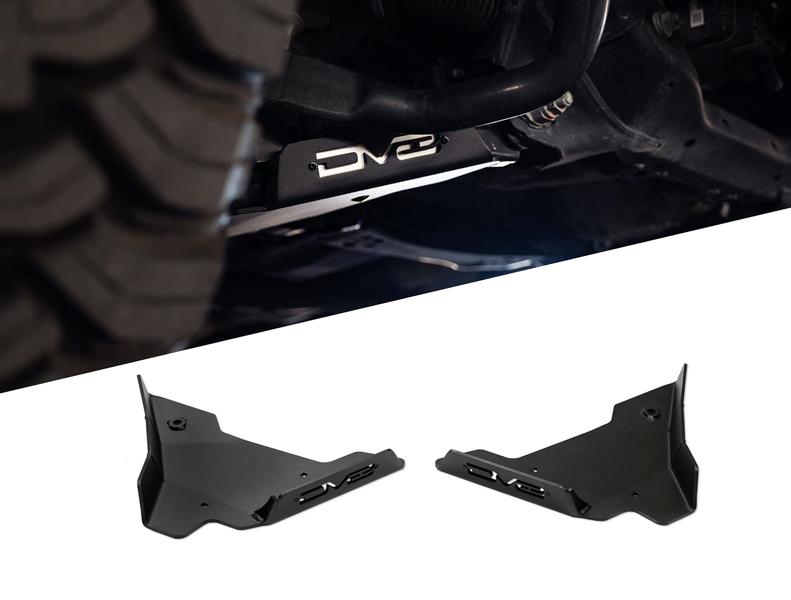 Front Lower Control Arm Skid Plates For 2022-2024 Toyota Tundra & 2023 Sequoia | Protects The Factory A-Arm Against Rocks & Debris | Sold As Pair | Suspension Protection | Dv8 Offroad
