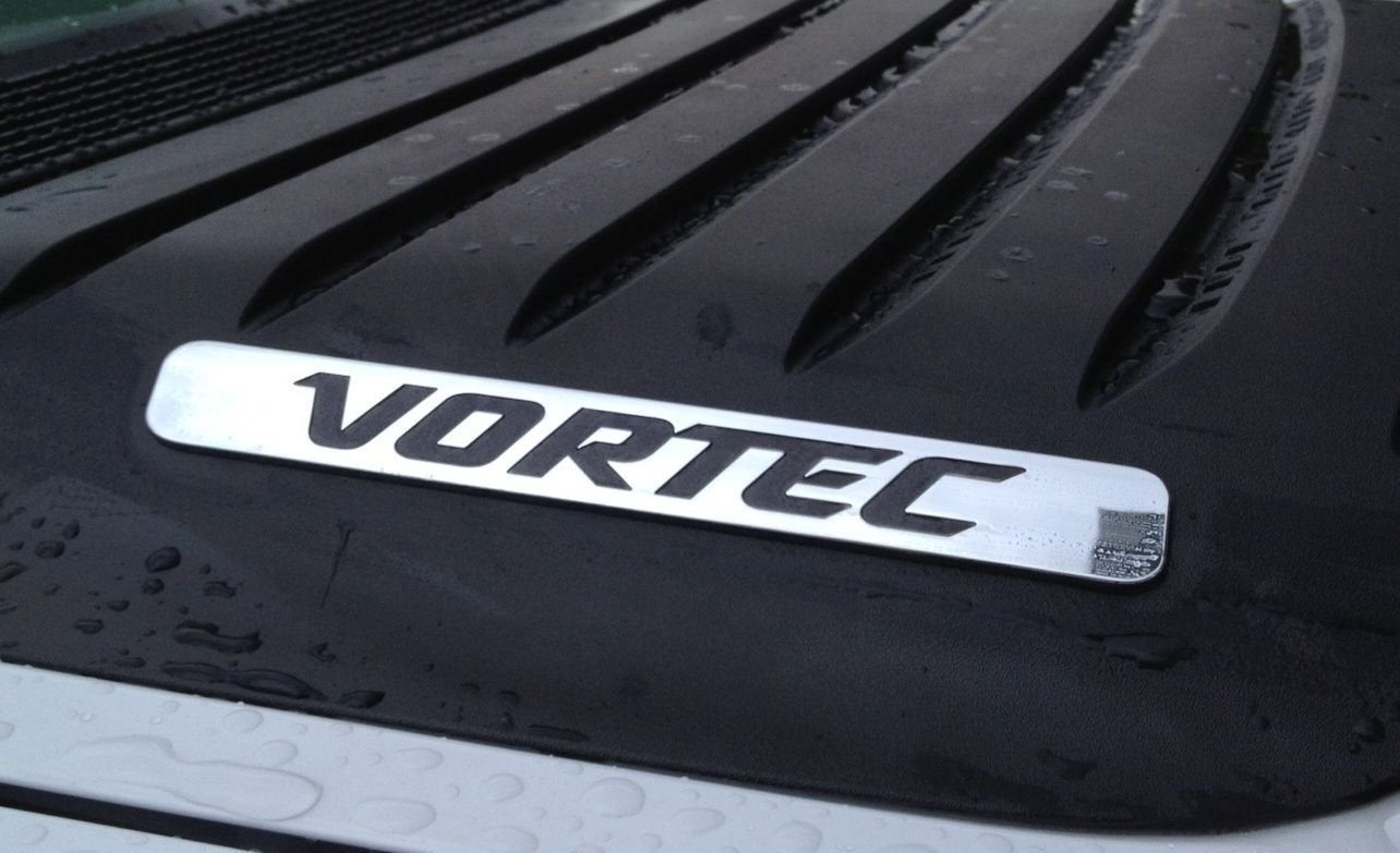 Yoaoo Vortec Emblems Badge 2-Pack for Silverado Truck, Chrome with Black, Metal, Model CS062-2-VortecCHBK