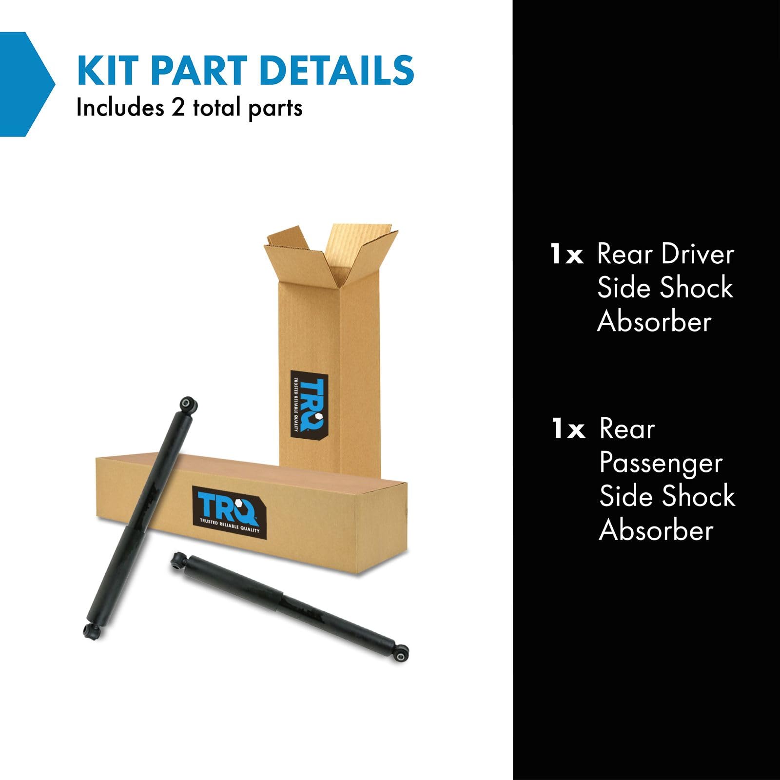 Trq Rear Strut Shock Absorber Lh & Rh Pair Set For Ford Jeep Mazda Pickup Suv