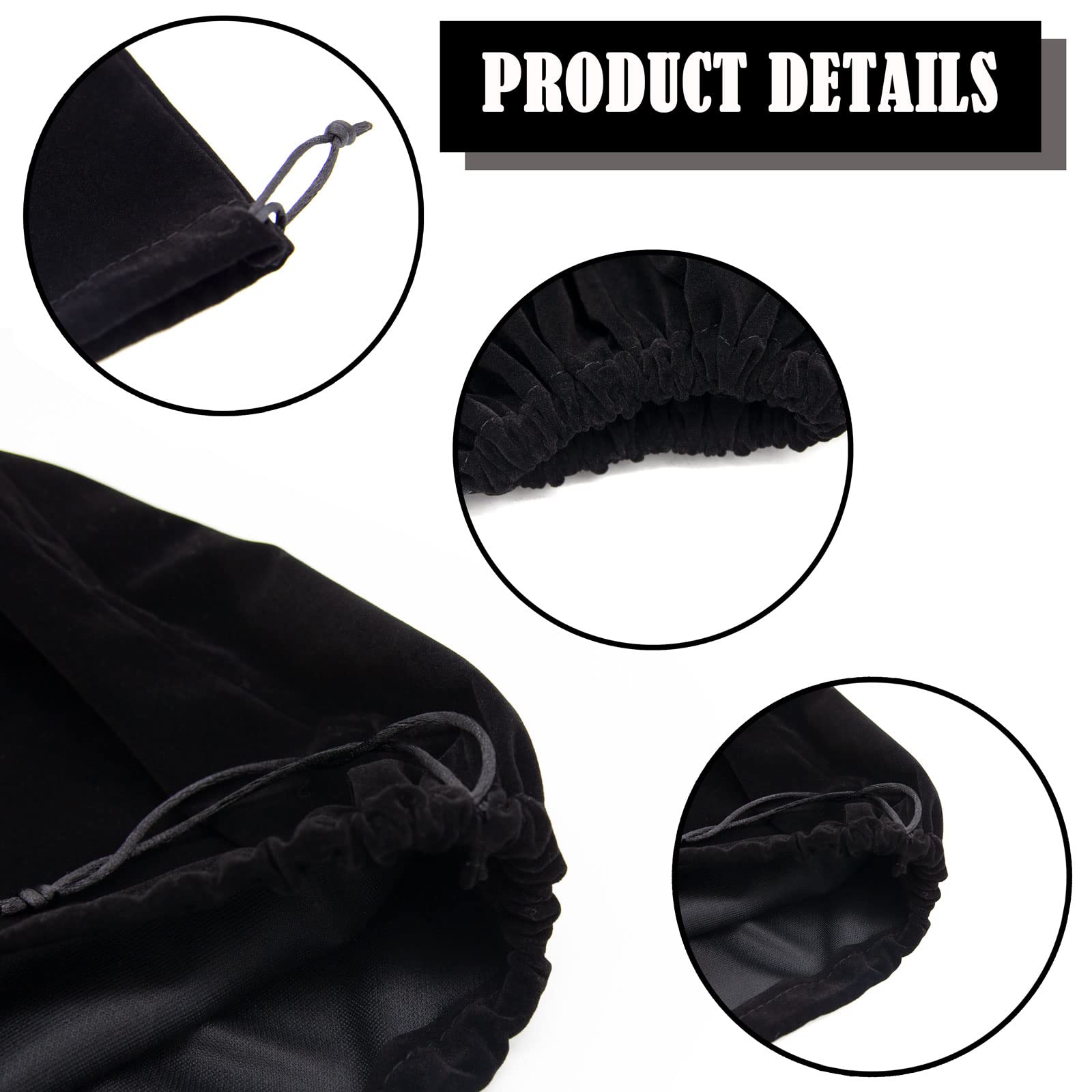 Motorcycle Helmet Bag Helmet Bag Welding Mask Hood Storage Large Storage Bag Velvet Cloth Packing Bag Black Velvet Pouch Bags wi