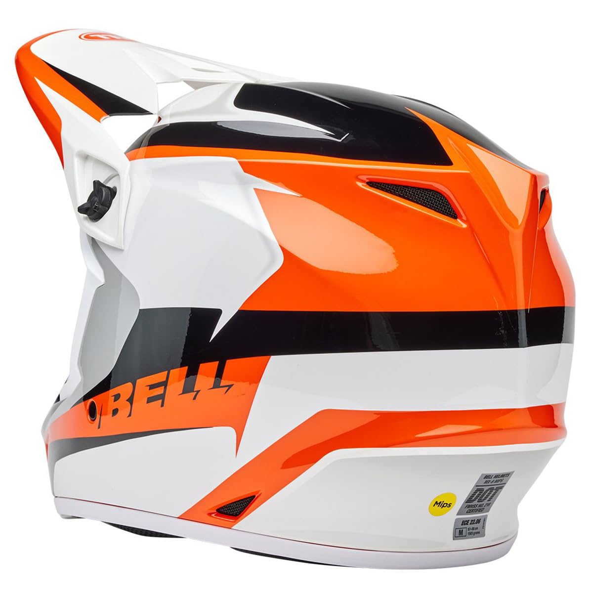 Bell Mx-9 Mips Dirt Helmet (Gloss Rift Orange/White - Medium)