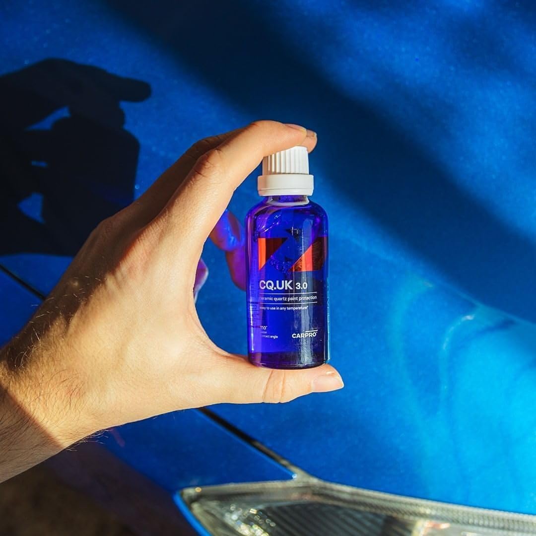 CARPRO CQUARTZ UK 3.0 Ceramic Coating - 50ml Kit, Clear, Quartz Based, Bonds to Paint, Glass, Metal, and Plastic