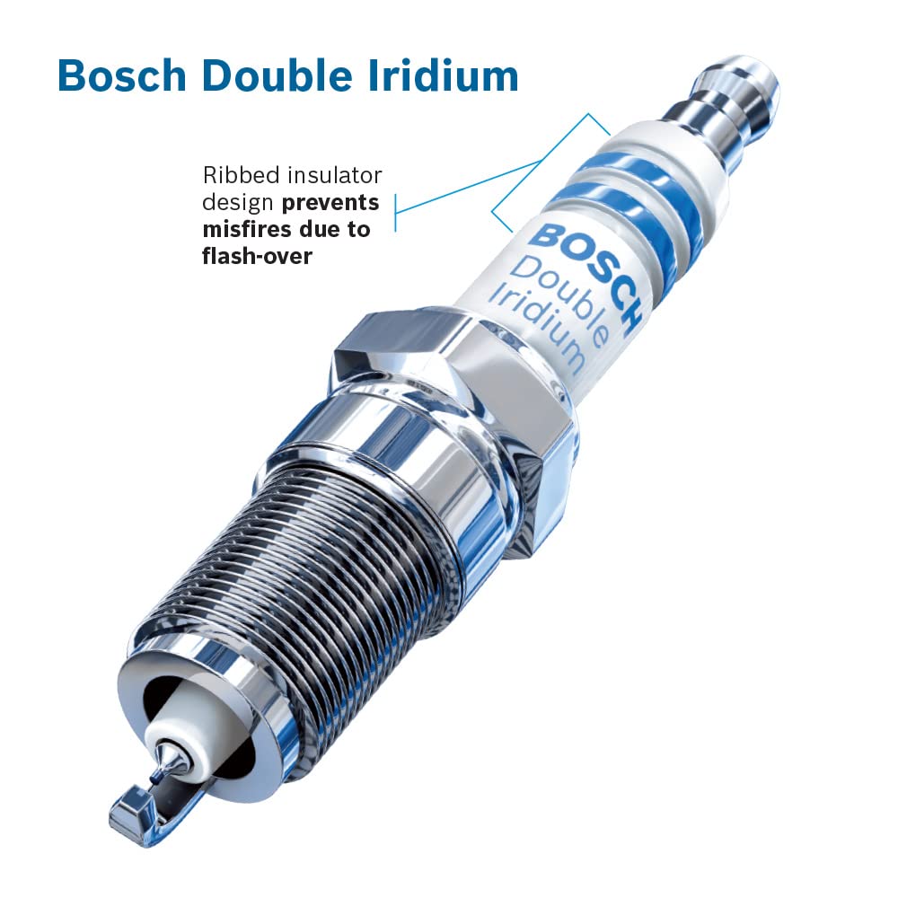 BOSCH 9659 OE Fine Wire Double Iridium Spark Plug - Pack of 4