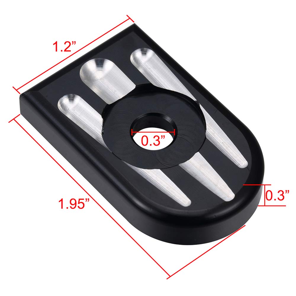 Amazicha Black Stainless Steel Fender Rear Seat Bolt Nut Tab Screw Mount Knob Cover 1/4''-20 Thread Compatible for Harley Davids
