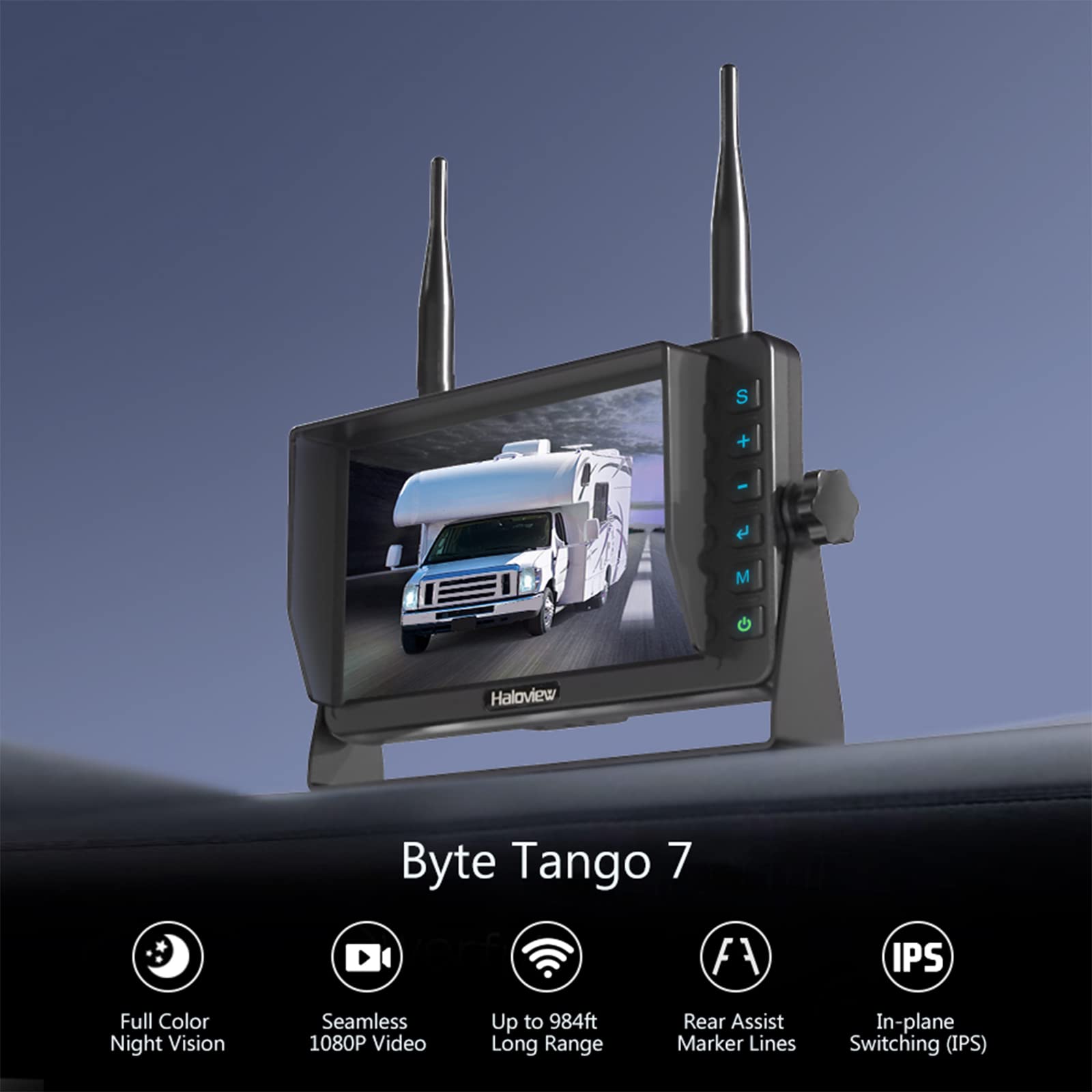Haloview BT7 Wireless FHD 1080P Backup Camera System with 7" Monitor for RV, Truck, Trailer, Camper, and Van