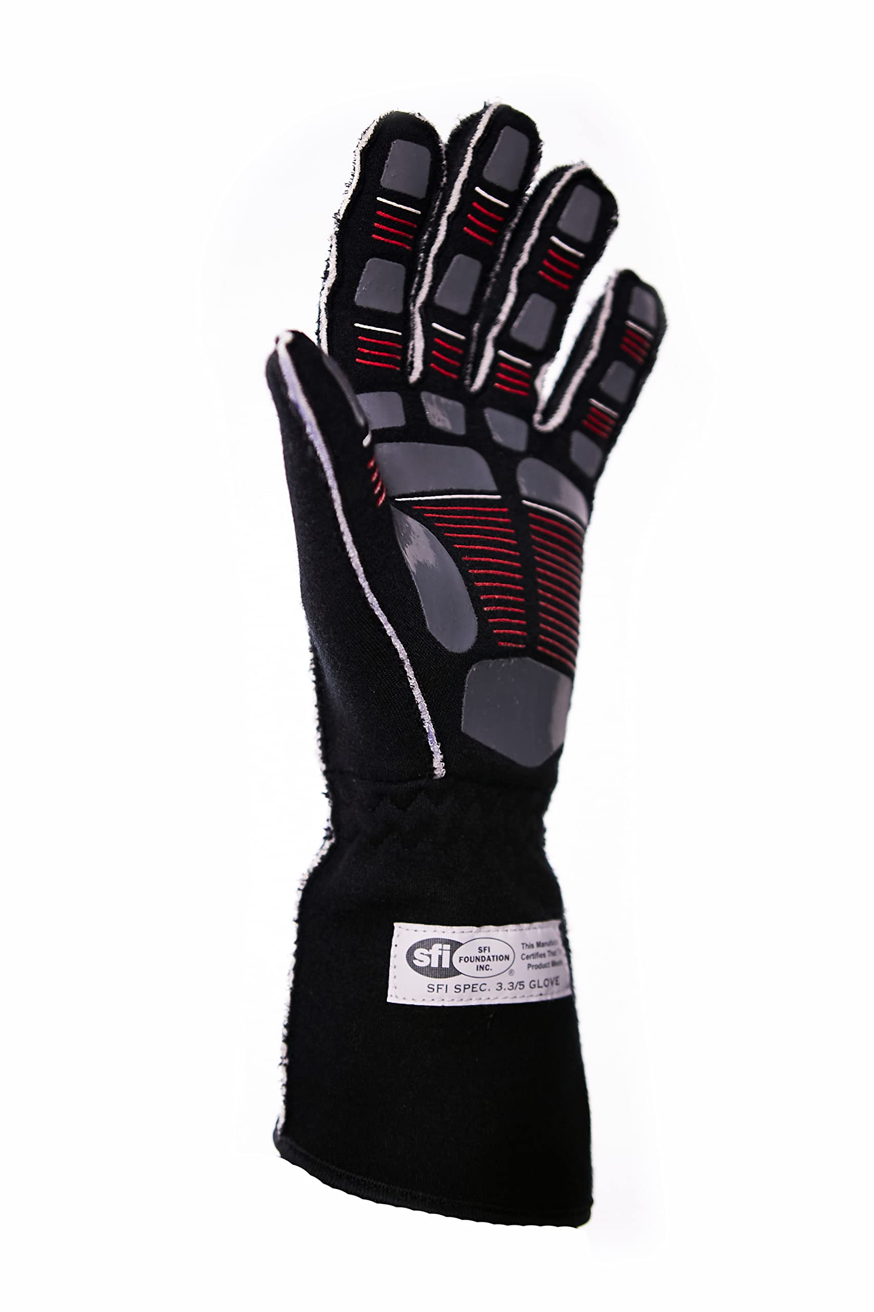 TRACK ARMOUR Series 4 Racing Glove SFI 3.3/5, Medium, Nomex Fabric, Black, Model TAS4RG-M, Silicon Grip