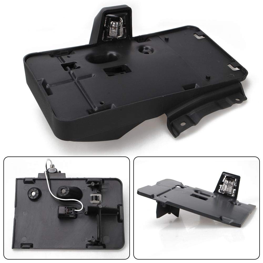 JeCar Fit for JK License Plate Holder Frame with Light Rear License Plate Mounting Bracket Compatible with 2007-2017 Jeep Wrangl