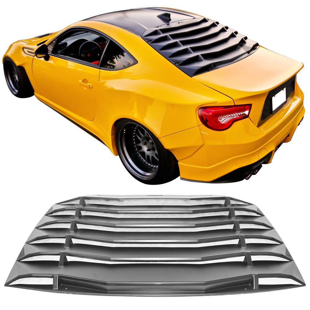 IKON MOTORSPORTS Window Louver for 2013-2016 Scion FR-S/2013-2020 Subaru BRZ/2017-2020 Toyota 86, Black Wind Def