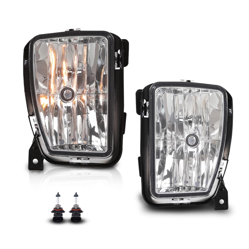 ANDPLAY Front Bumper Fog Lights Assembly w/Bulbs Compatible with Dodge Ram 1500 2013-2018 Fit Dodge Ram 1500 Classic 2019 Left &