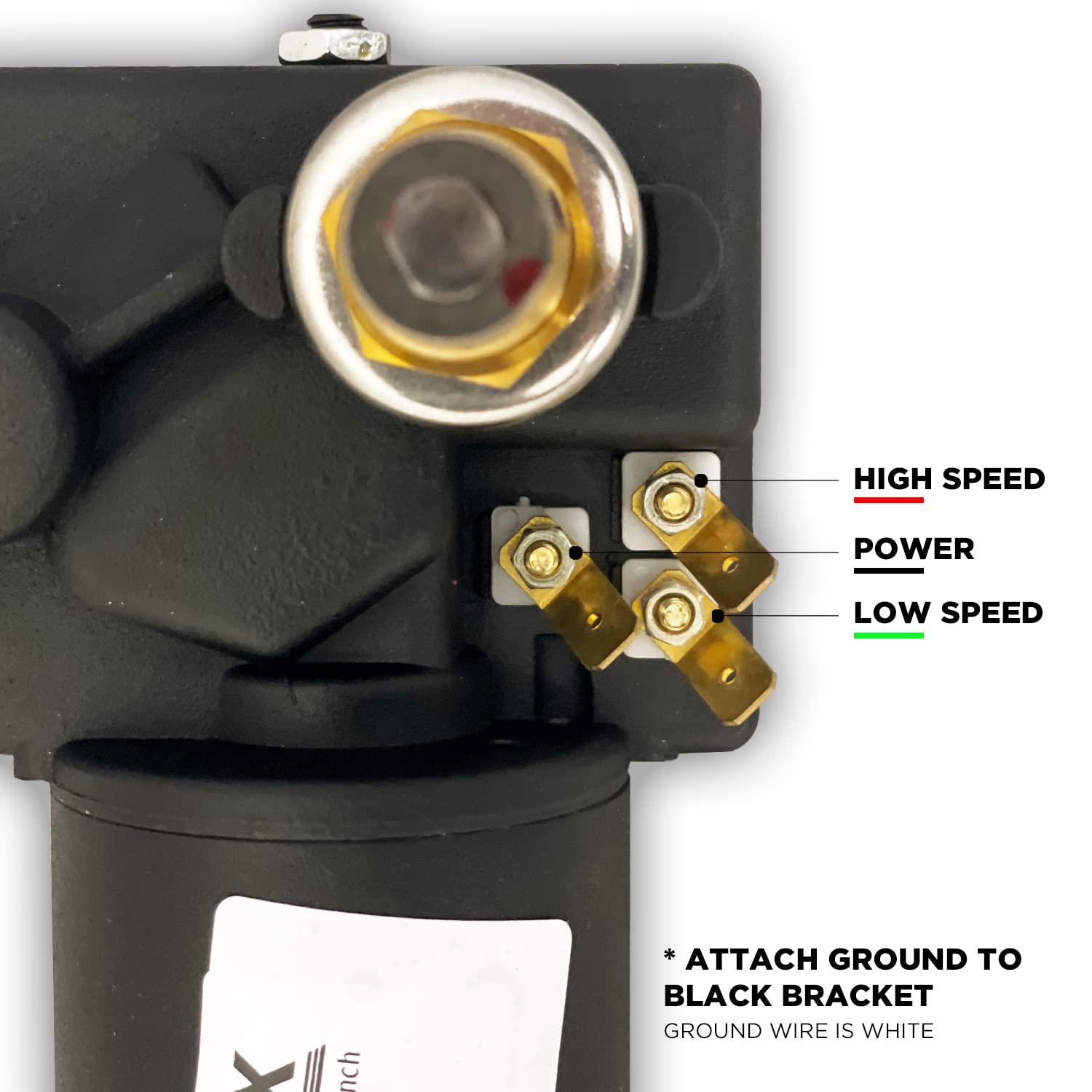 Wexco Wiper Motor, 4R3.12.R110D, Three And A Half Inch (3.5'') Shaft, 12V