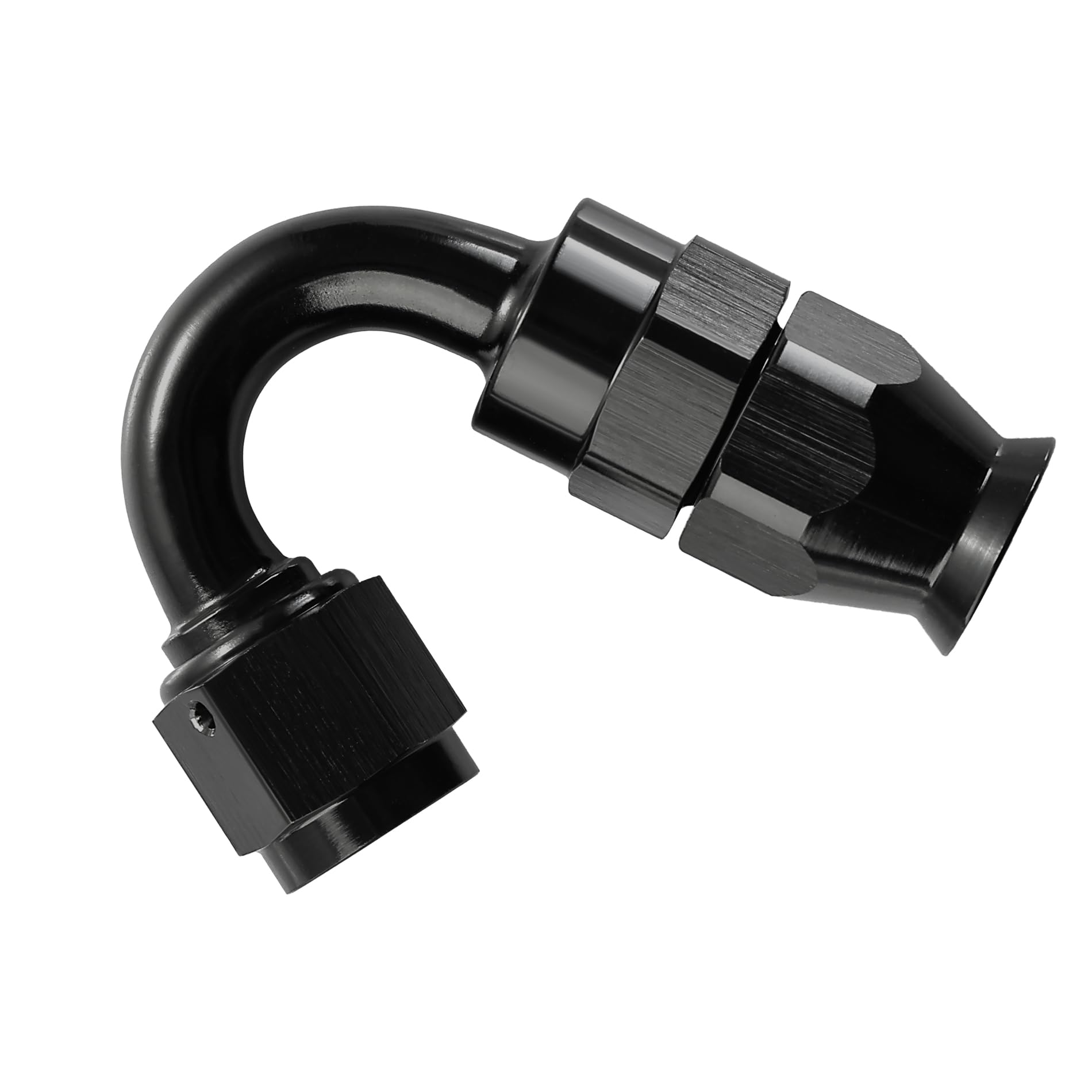 EVIL ENERGY 10AN PTFE Hose End Fitting 150 Degree Black for PTFE Hose Only