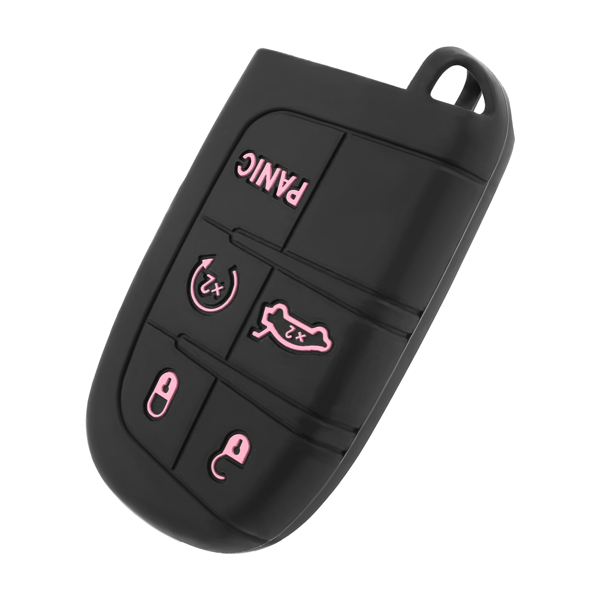 5 Buttons Key Fob Cover,Key Fob Replacement for Protecting Remote Keys,Keys Fob Case Compatible with Jeep Dodge Chrysler (Pink)