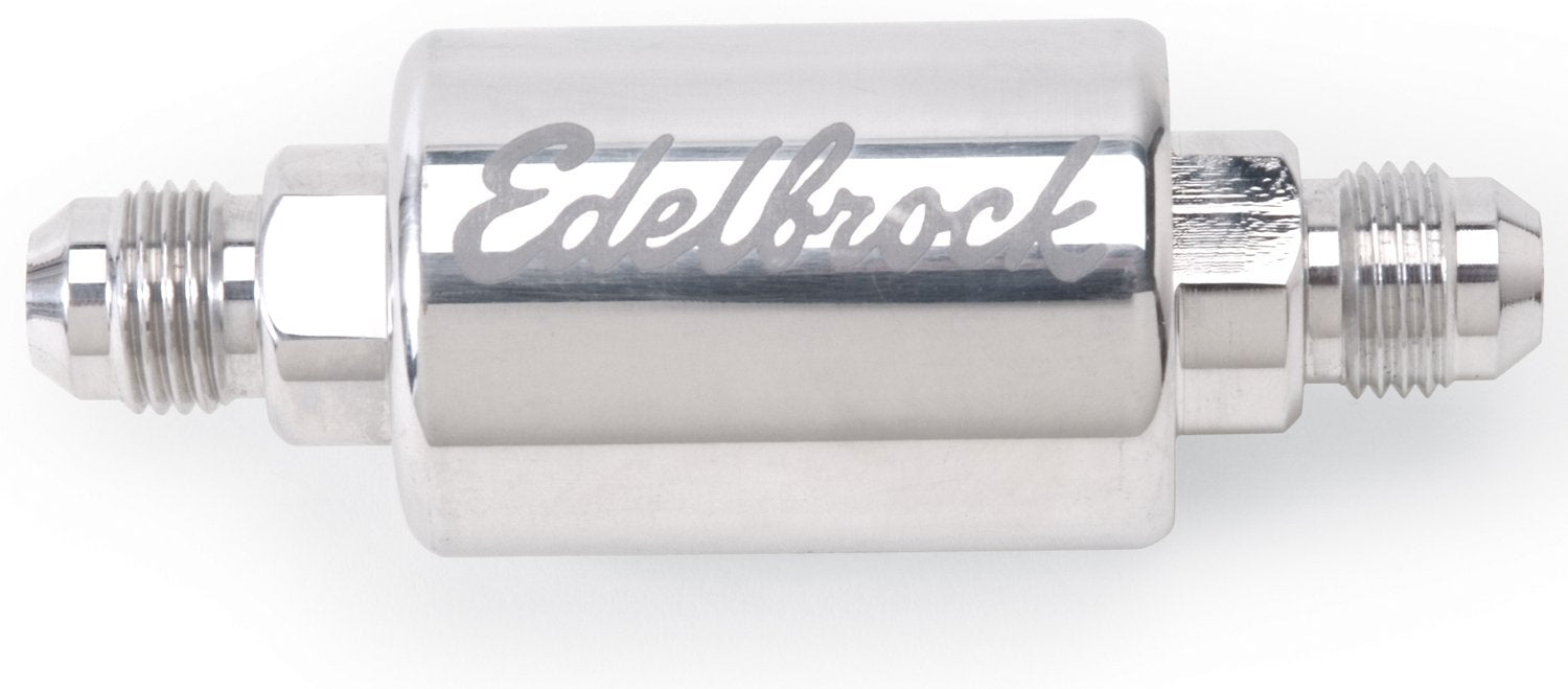 Edelbrock 8129 Polished Aluminum Fuel Filter