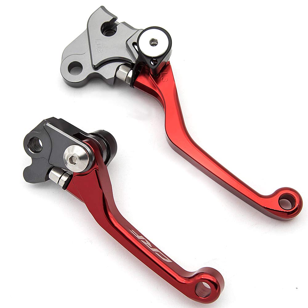 NICEDOLL Dirt Bike Clutch Brake Levers, Foldable CNC Aluminum, Red, for CRF125F 2020-2024