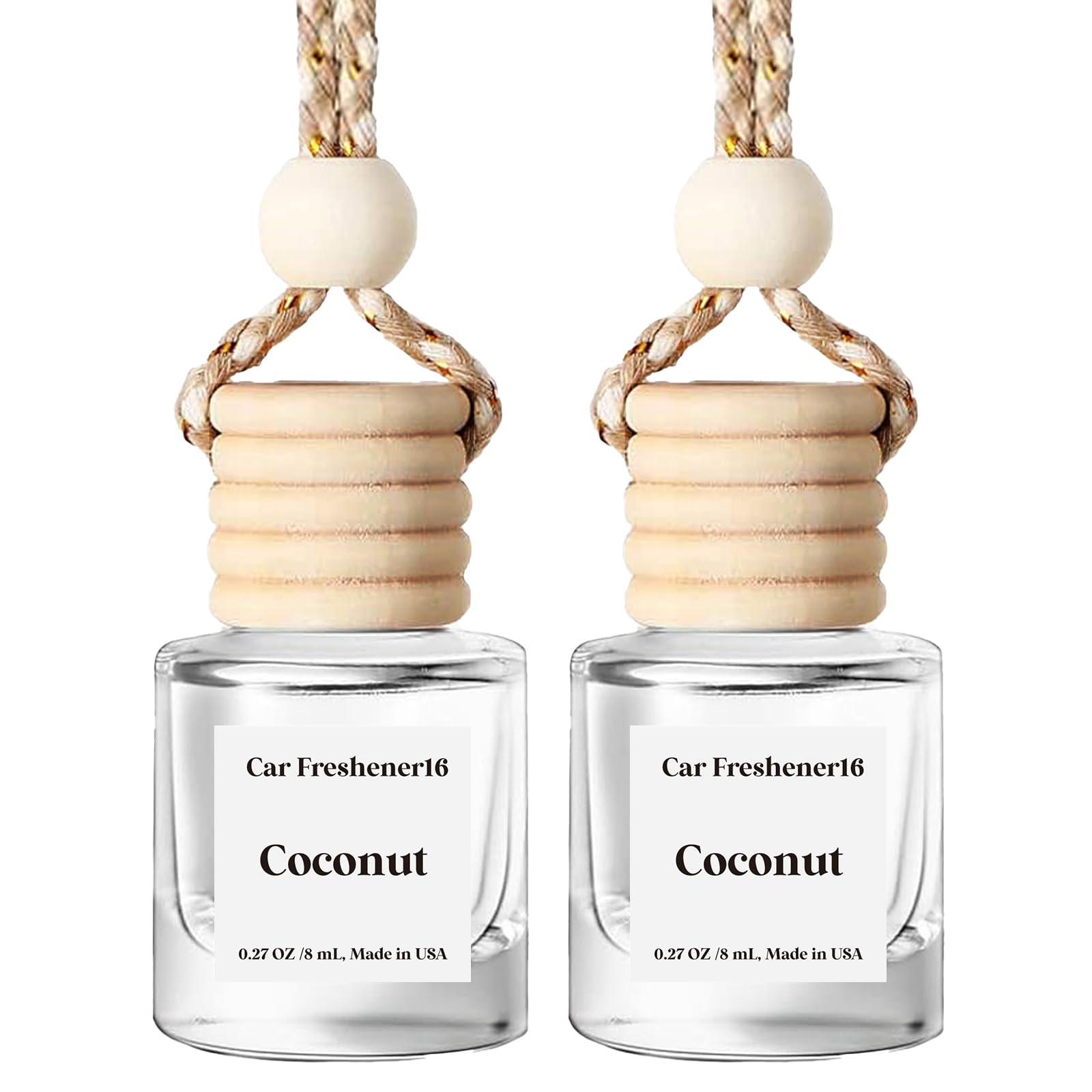 Car Air Freshener Hanging, Car Essential Oil Diffuser,Coconut Cute Car Air Freshener, Car Fresheners Long Lasting, Air Freshener