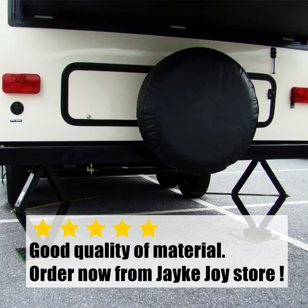 Spare Tire Cover, Black Wheel Cover Waterproof Pvc Leather Dust-Proof Universal Fit For Jeep, Trailer, Rv, Suv, Camper And Vehic