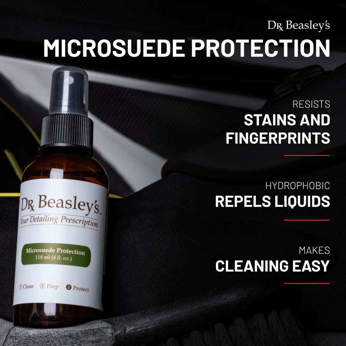 Dr. Beasley'S I34D32 Microsuede Protection - 32 Oz, Preserves Look And Feel Of Fabric, Instant Bonding Coating, 2+ Years Of Prot