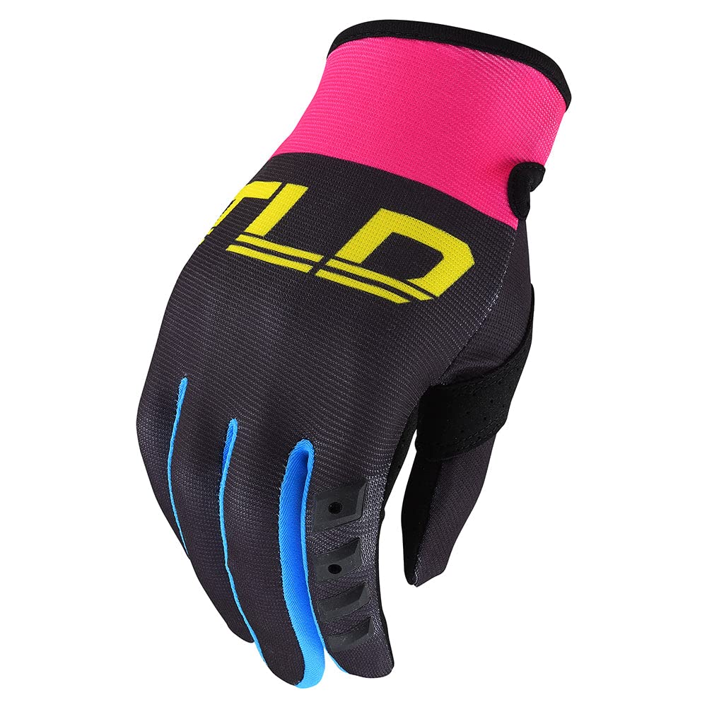 Troy Lee Designs Motocross Motorcycle Dirt Bike Racing Mountain Bicycle Riding Gloves Womens GP Glove; Black/Yellow SM