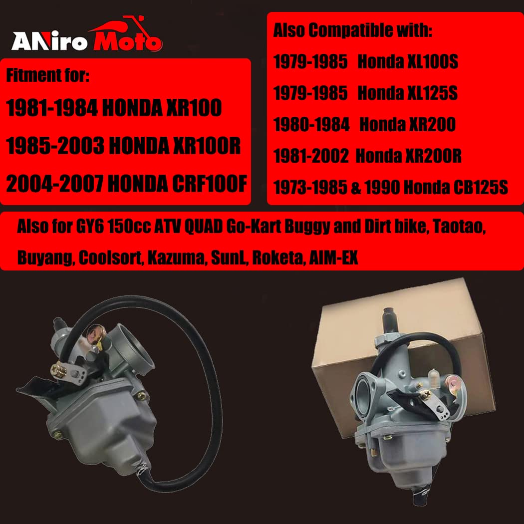 Carburetor Compatible With Honda Xr100 (1981-1984), Xr100R (1985-2003), Crf100F (2004-2007) (Fits:Xr100 Xr100R Crf100F)