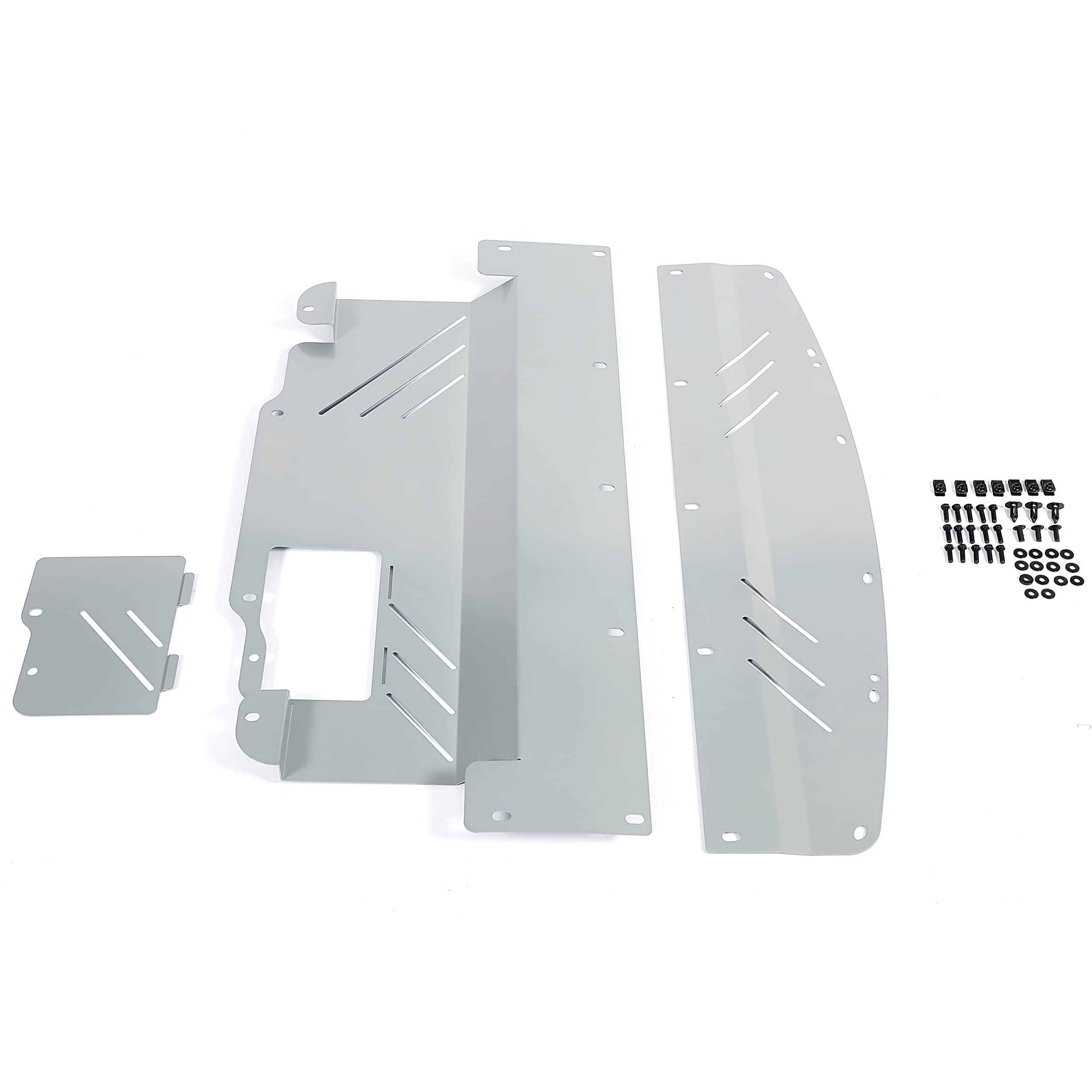 Kojem Engine Splash Shield Guard for Infiniti G35/G37/Q40/Q60 & Nissan 370Z, Silvery Aluminum, Model LYAM-650, RWD Only