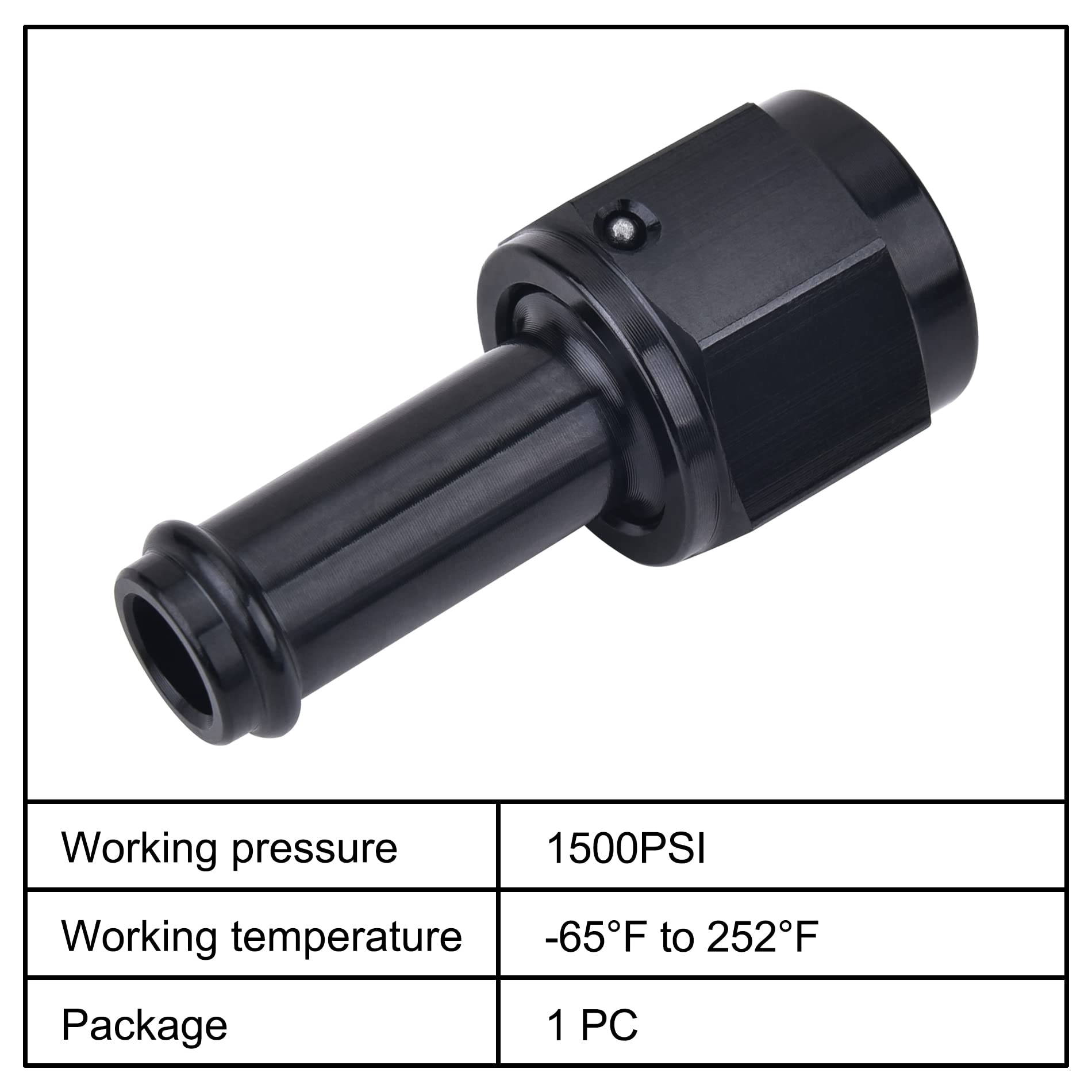 EVIL ENERGY 6AN Female to 3/8 '' Barb Hose Fitting Straight Swivel