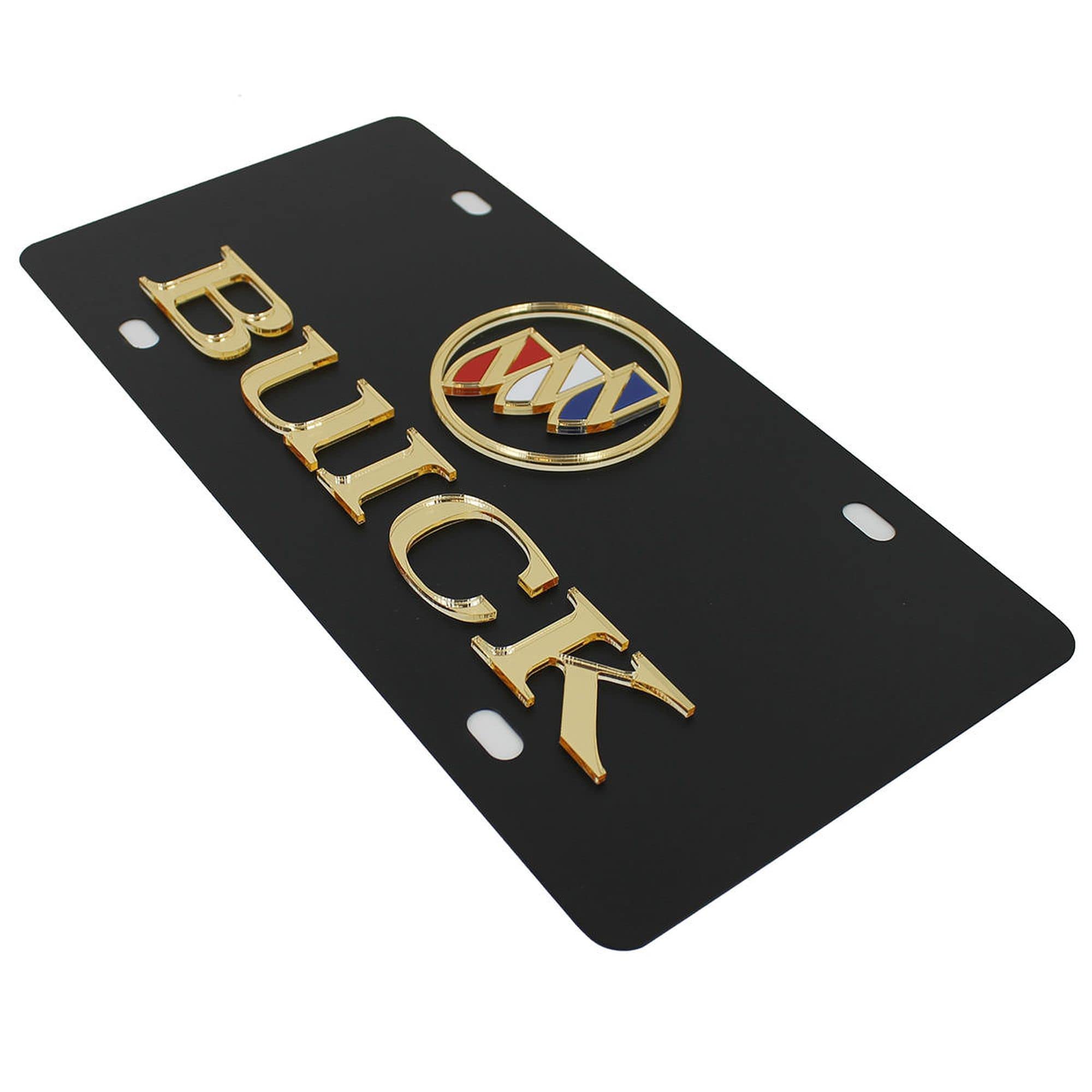 Buick License Plate On Black Steel
