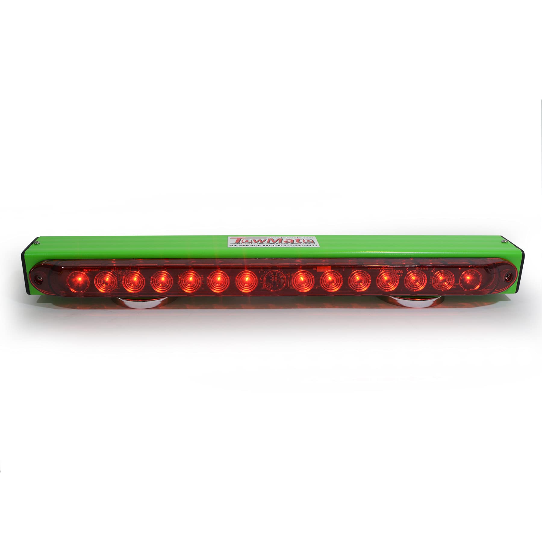 TowMate 22" Wireless LED Tow Light Bar - Lime Green, Magnetic, Battery-Powered, 10+ Hours Charge, Hardwire Transmitter, TM22G-4R