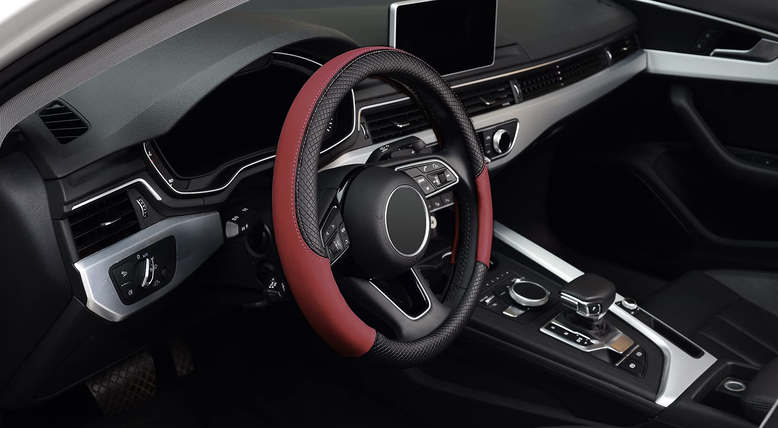 Labbyway Steering Wheel Cover, Universal 15 Inch Microfiber Leather Car Wheel Protecto, Skidproof, Stable, Warm In Winter And Co