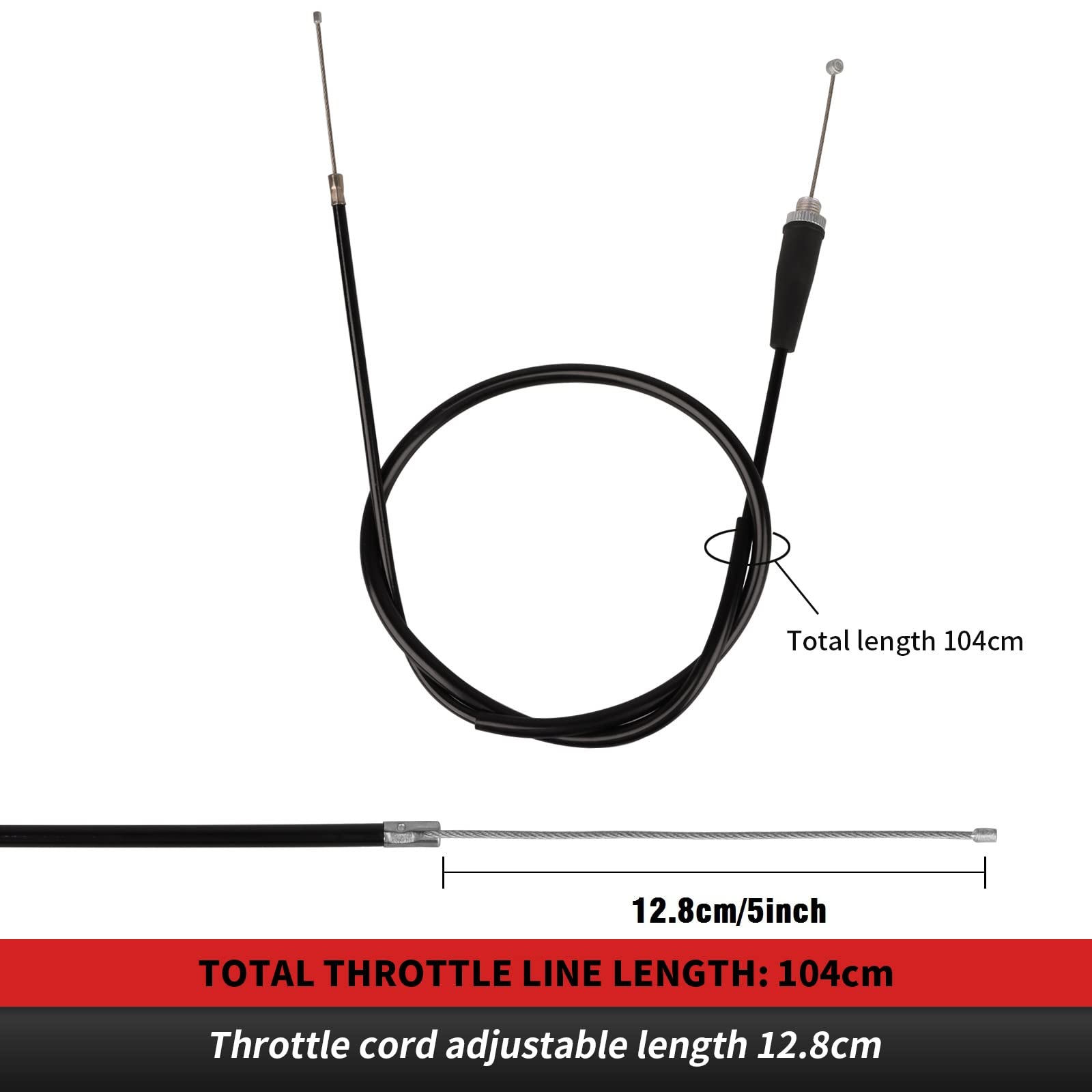NIBBI Twists Throttle Assembly,Dirt Bike Grips with Throttle Cable and Handlebar Grip for SSR125 Pit Bike, 22mm Motorcycle Throt