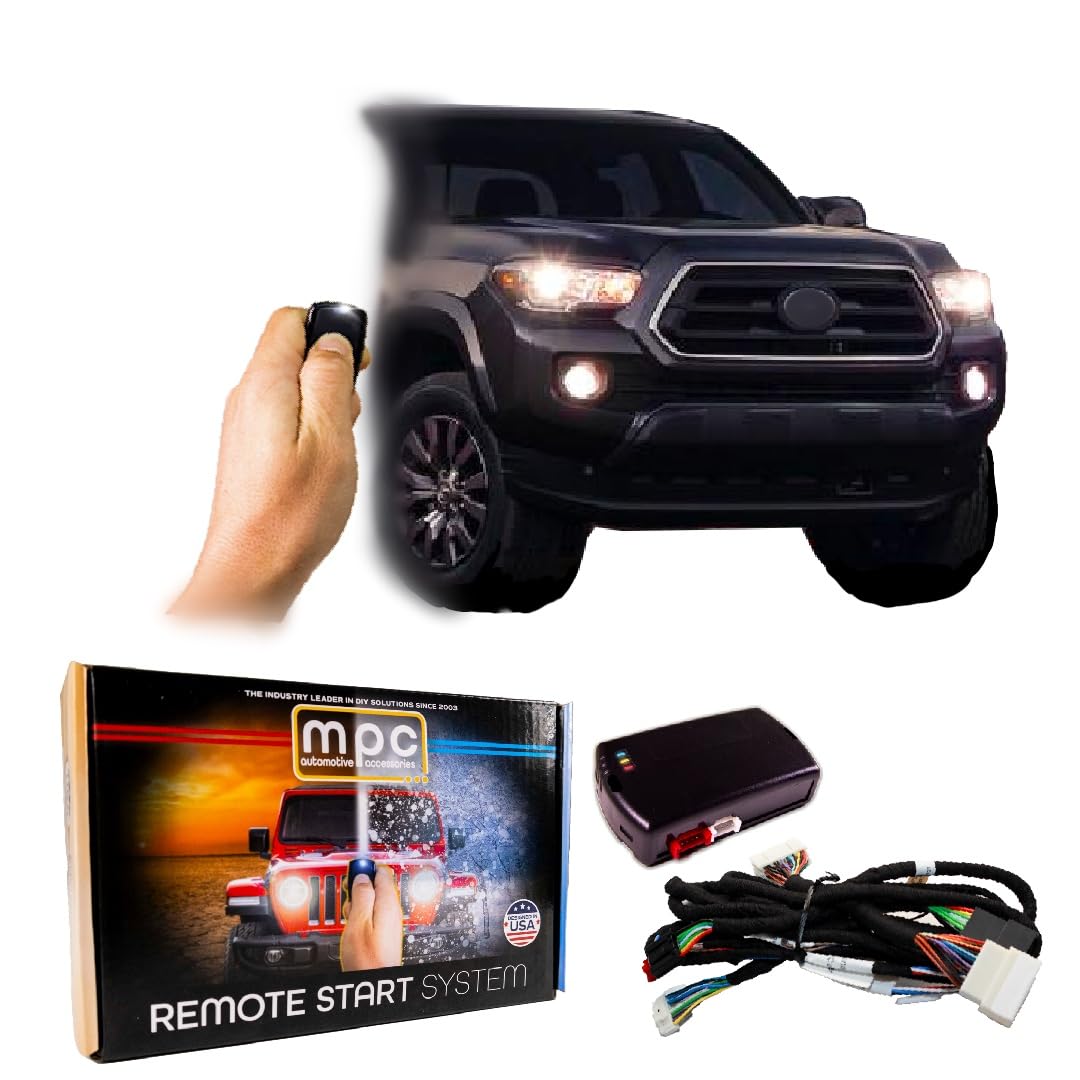 MPC Remote Starter Compatible with 2020-2023 Toyota Tacoma || T-Harness || Push to Start Only || Push Lock 3X to Start || USA Te