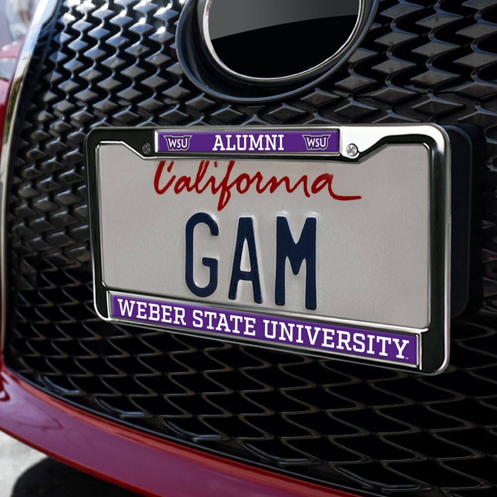 Weber State University Alumni Full Size Standard License Plate Metal Frame