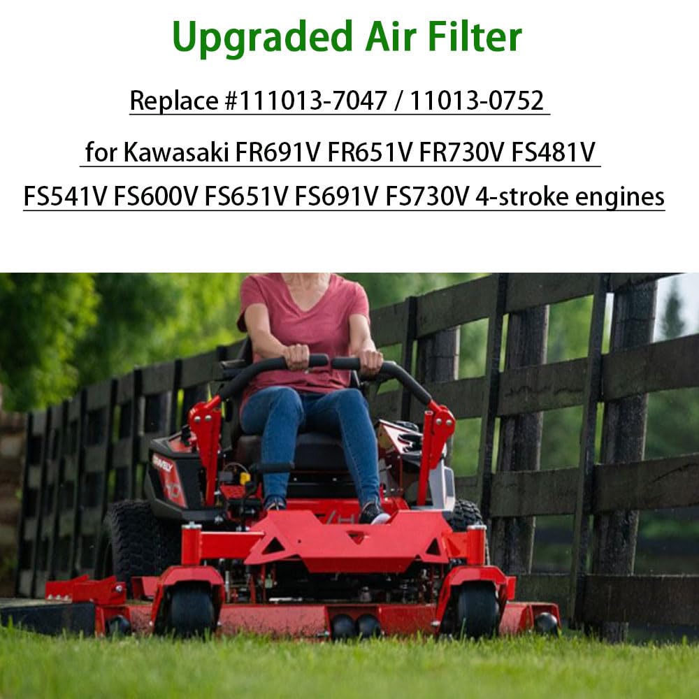PureSturdy Air Filter 4 Pack for Kawasaki FR691V FR651V, Model 11013-0752, Paper Construction, Compatible with Multiple Engines