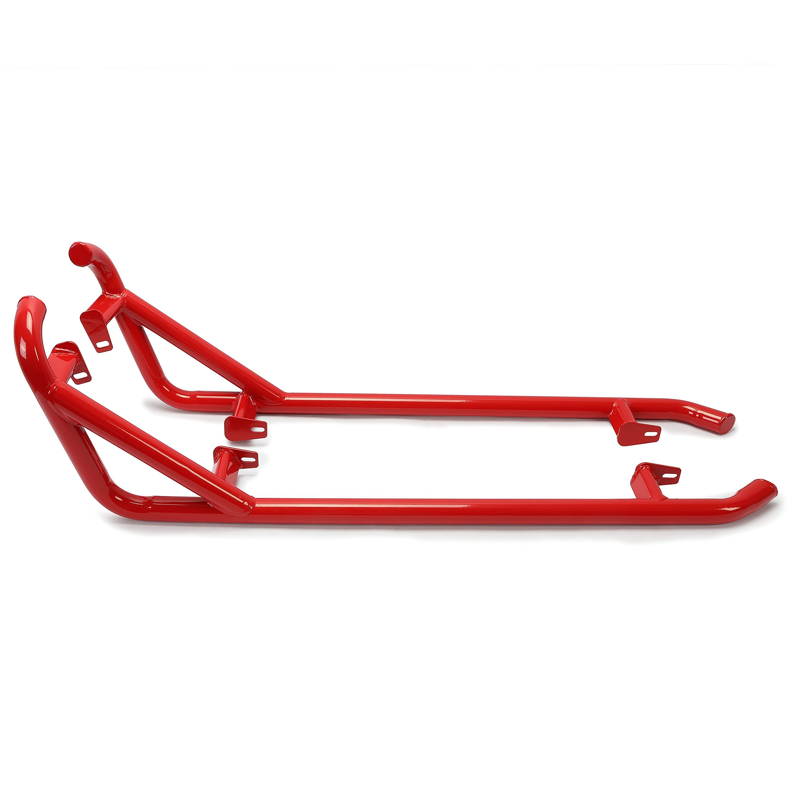 ECOTRIC Red Nerf Bars Rock Sliders for 2014-2023 Polaris RZR XP 1000/Turbo, 2 Seater, Alloy Steel, Left & Right Side Steps