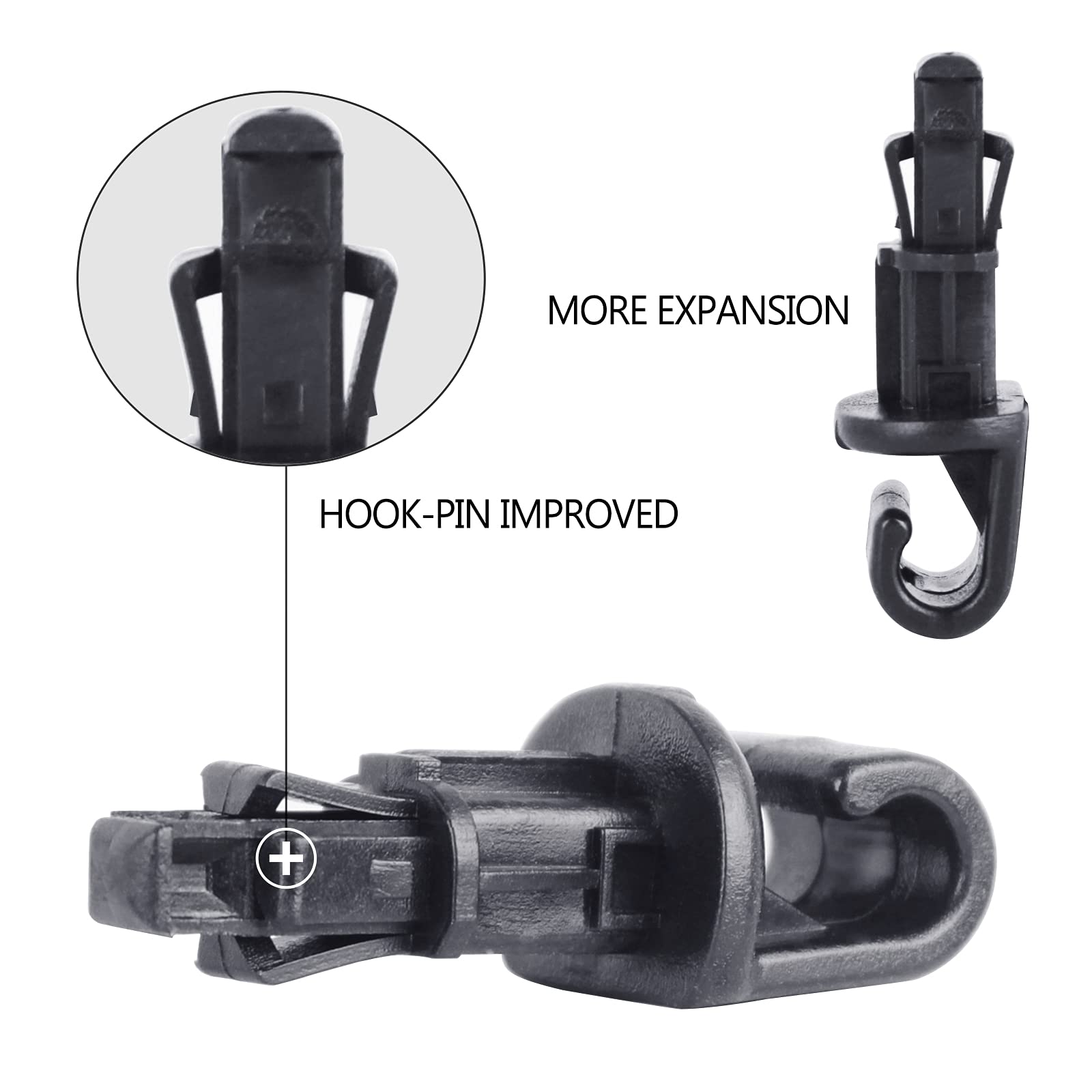 Xislet Set of 6 Sunshade Hook Clips Replacement for Odyssey Compatible with 2005-2010 Odyssey Sliding Door Holder 83-715-SHJ-A21