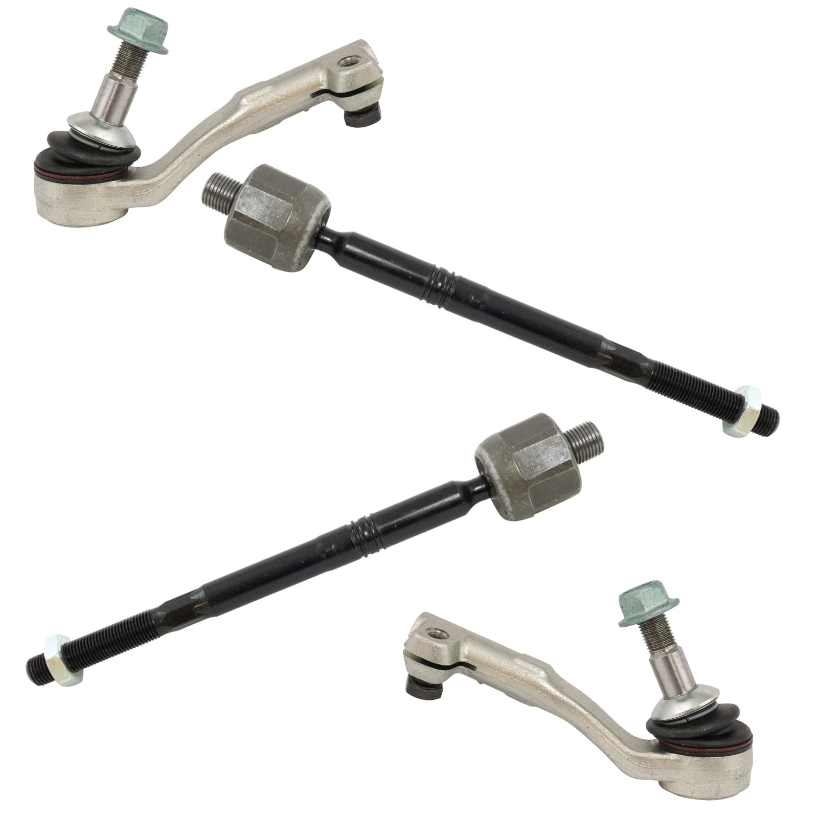 Trq Front Inner Outer Tie Rod Rack End Set Kit 4Pc Compatible With Bmw Rwd F22 F23 F30 F32