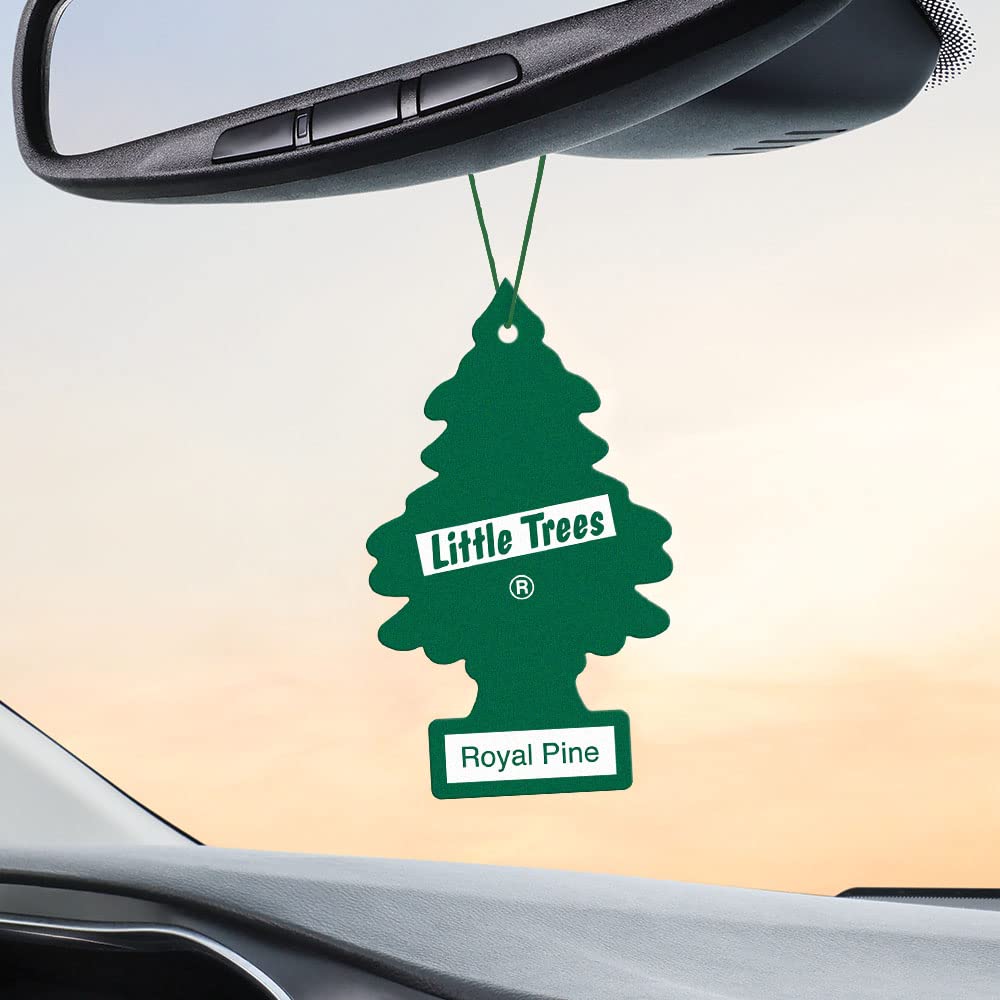 LITTLE TREES Car Air Freshener - Royal Pine, 24 Count, Long Lasting Hanging Tree, Model U6P-60101-AMA, Plastic