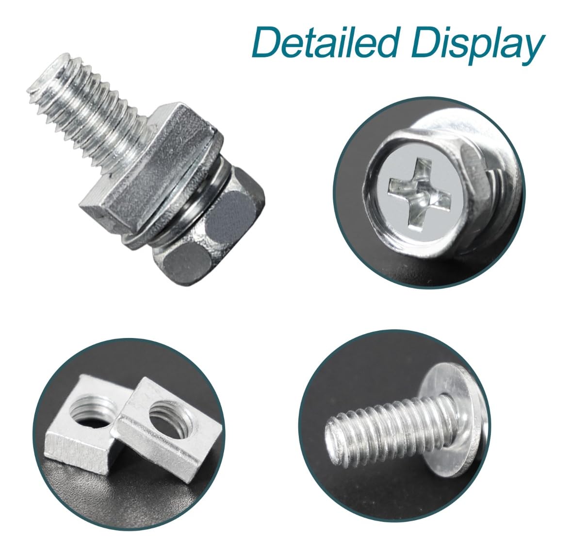 Qiatol 12 Pcs Bolts And Nuts Kit, Motorcycle Battery Bolts And Nuts, M6X16Mm Motorcycle Battery Screw And Nut, Battery Terminal