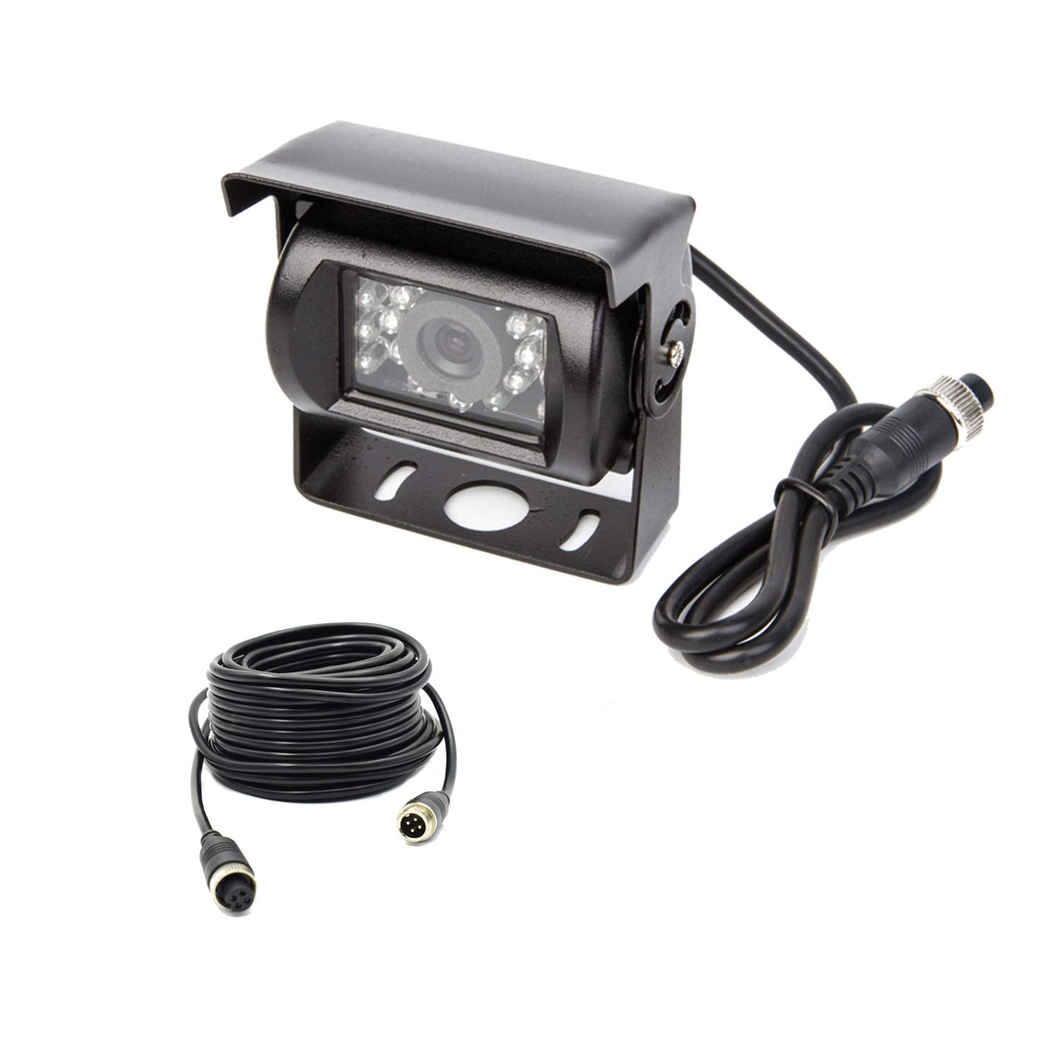 Yasoca 4 Pin Backup Camera Heavy Duty Ir Night Vision Waterproof For Trucks Car Vehicle Trailer Truck Van Tow Rv Replacement Uni