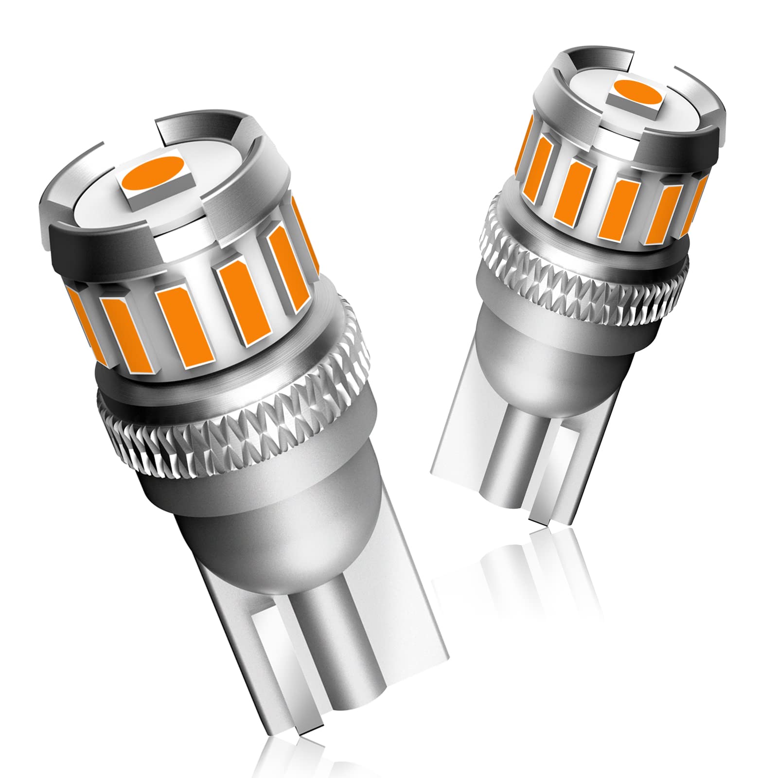Autoone 194 Led Bulb Amber Yellow, Side Marker Lights 300% Brighter T10 168 2825 W5W Led Bulbs For License Plate Light Dome Map
