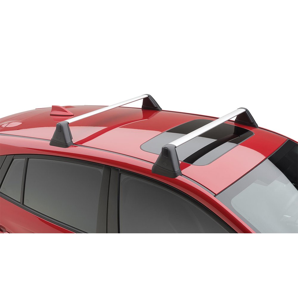 Ikon Motorsports, Cross Bars Compatible With 2008-2011 Subaru Impreza 2008-2014 Wrx & Sti, Factory Style Silver Cargo Transport