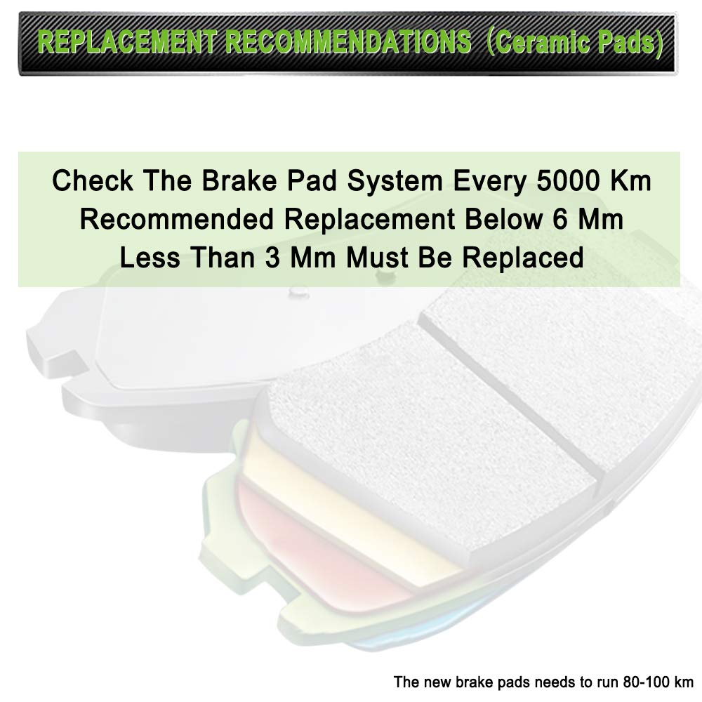 Ceramic Brake Pads Kit,Scitoo Brake Pads Front Fit For 2004-2008 For Chrysler Pacifica, D997
