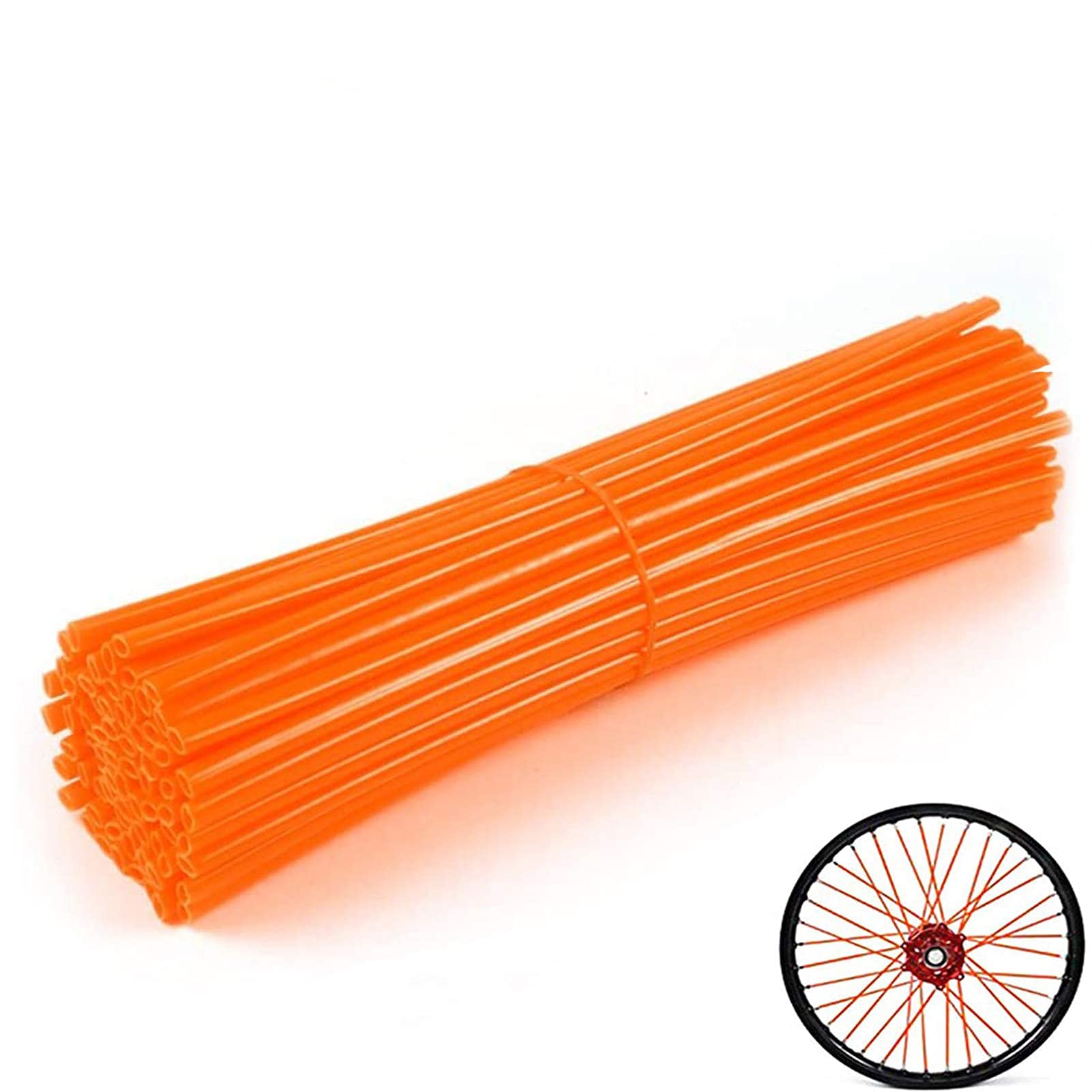 JZY Bike Spoke Skins Bicycle Covers - 72Pcs Universal Motorcycle Wheelchair Wheel Spoke Wraps, Dirt Bike Spoke Skin, Pipe Trim f